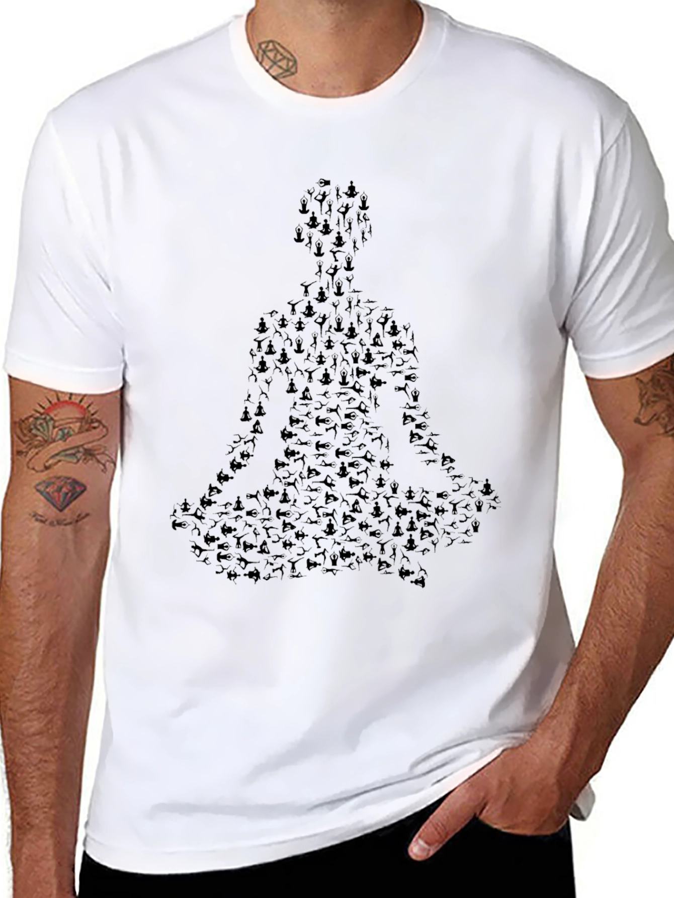 Yoga Meditation T-Shirt - Black Graphic Tee
