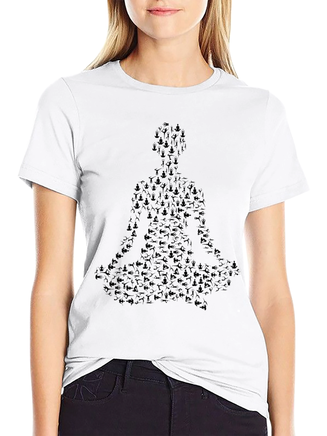 Yoga Meditation T-Shirt - Black Graphic Tee