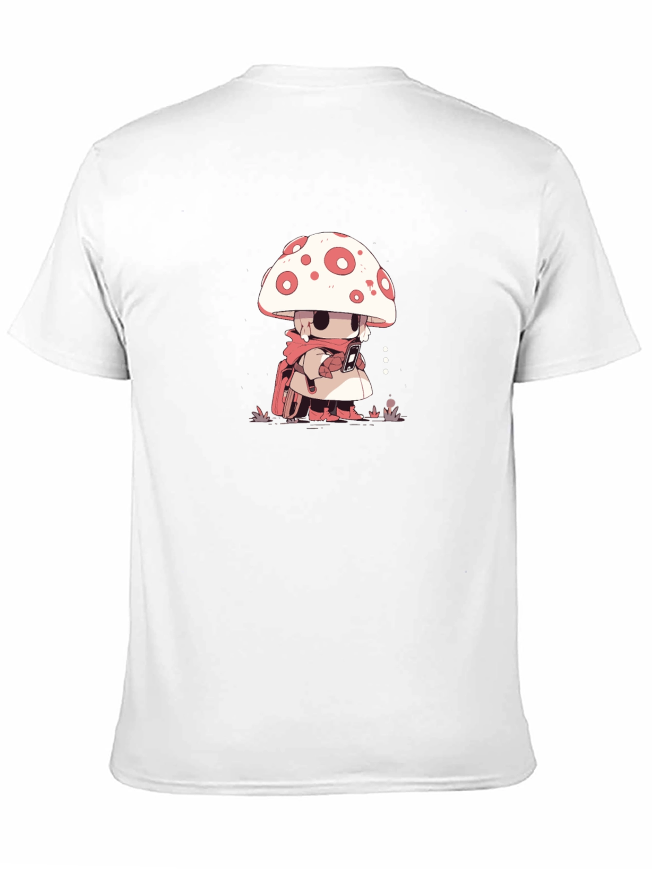 Mushroom Character Black T-Shirt