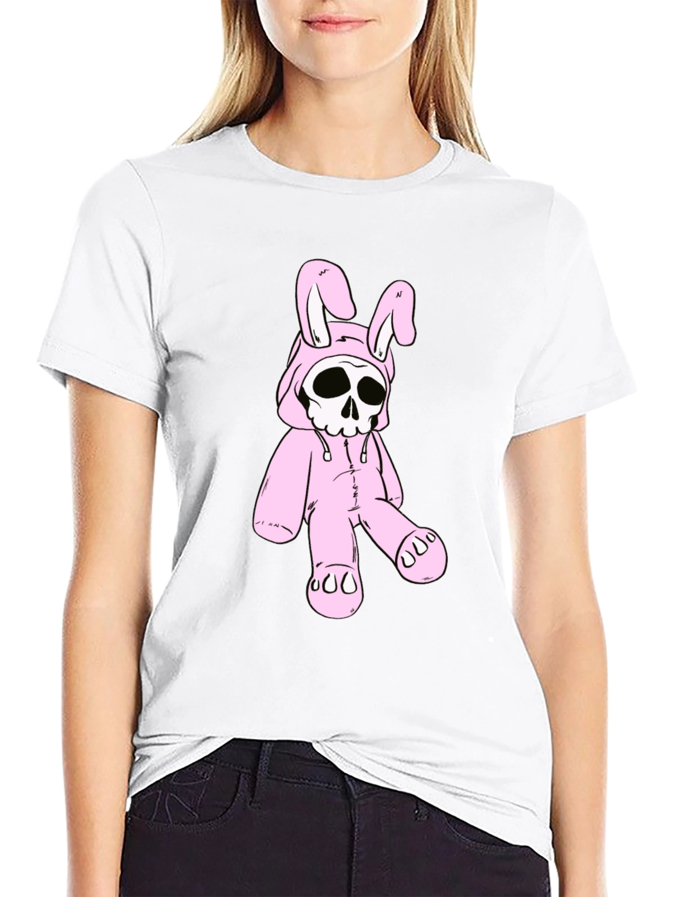 Skull Bunny T-Shirt - Edgy Graphic Tee
