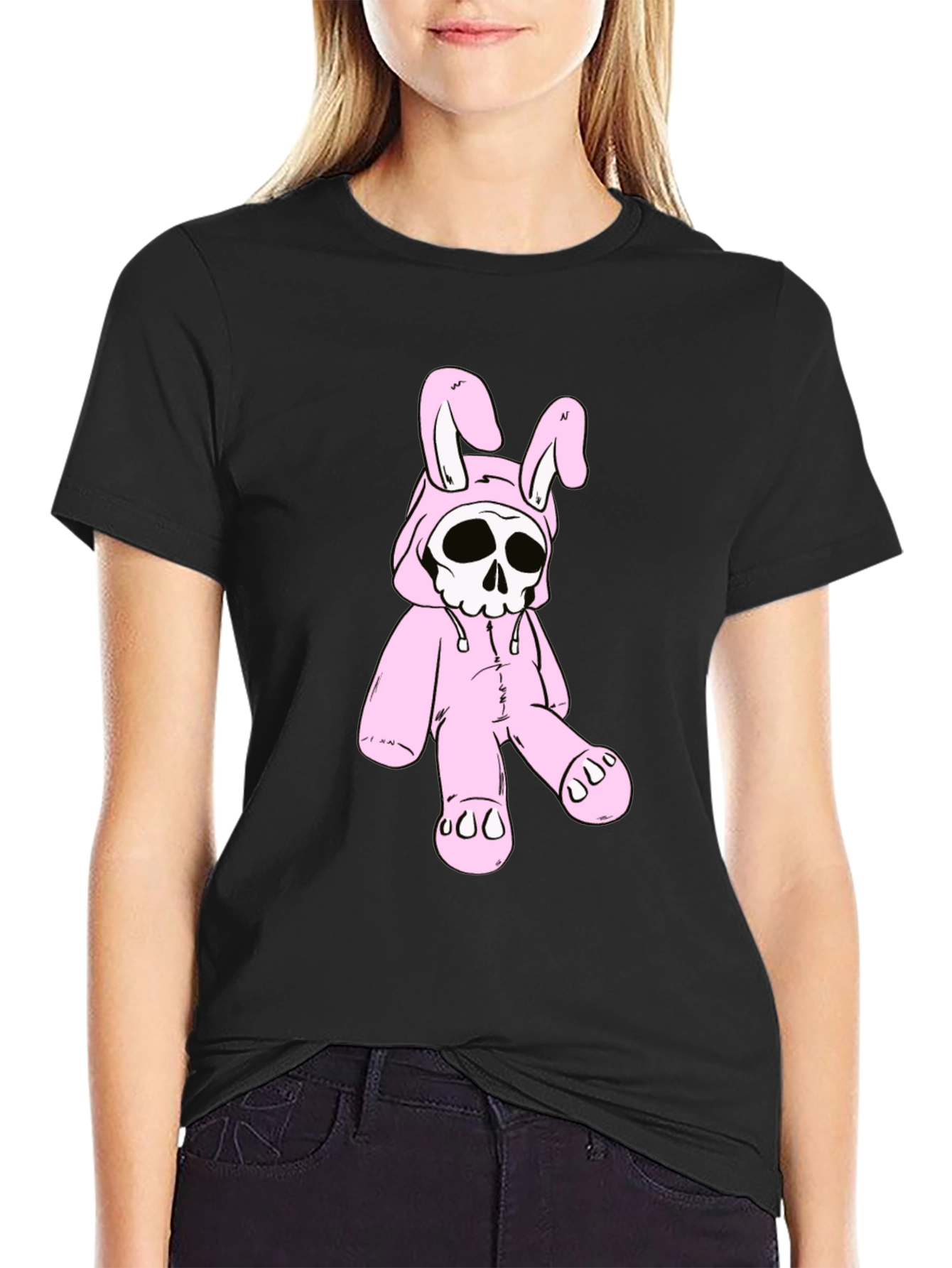 Skull Bunny T-Shirt - Edgy Graphic Tee