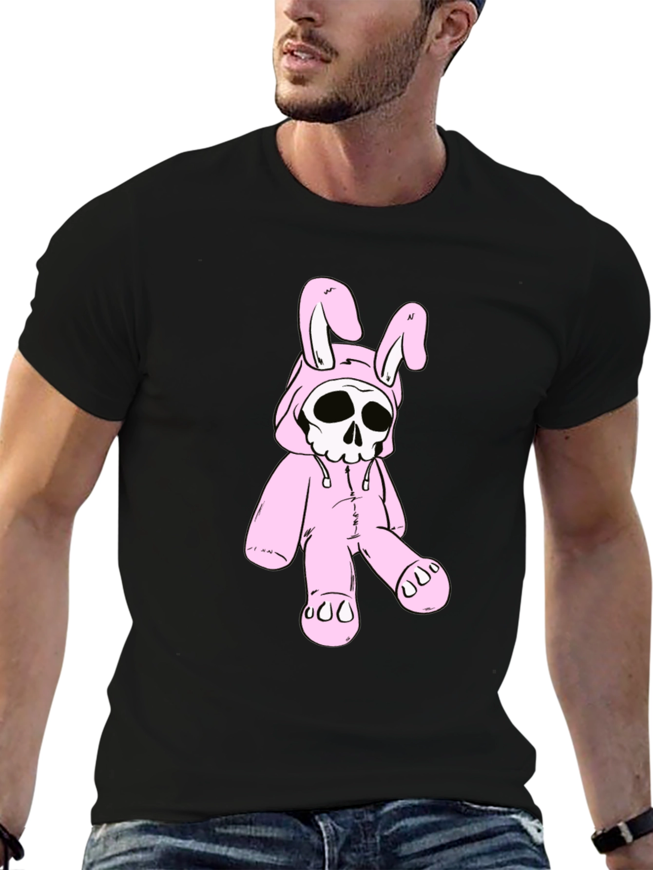 Skull Bunny T-Shirt - Edgy Graphic Tee