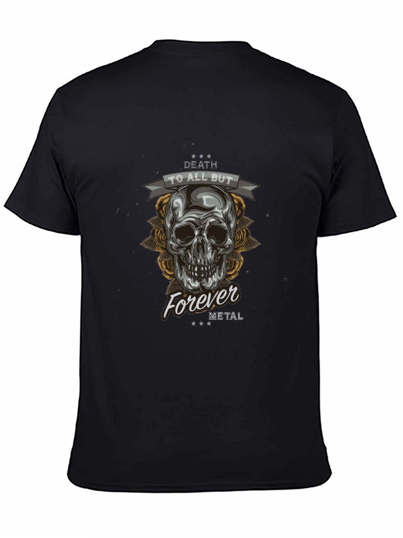 Death to All But Metal Skull Graphic Tee