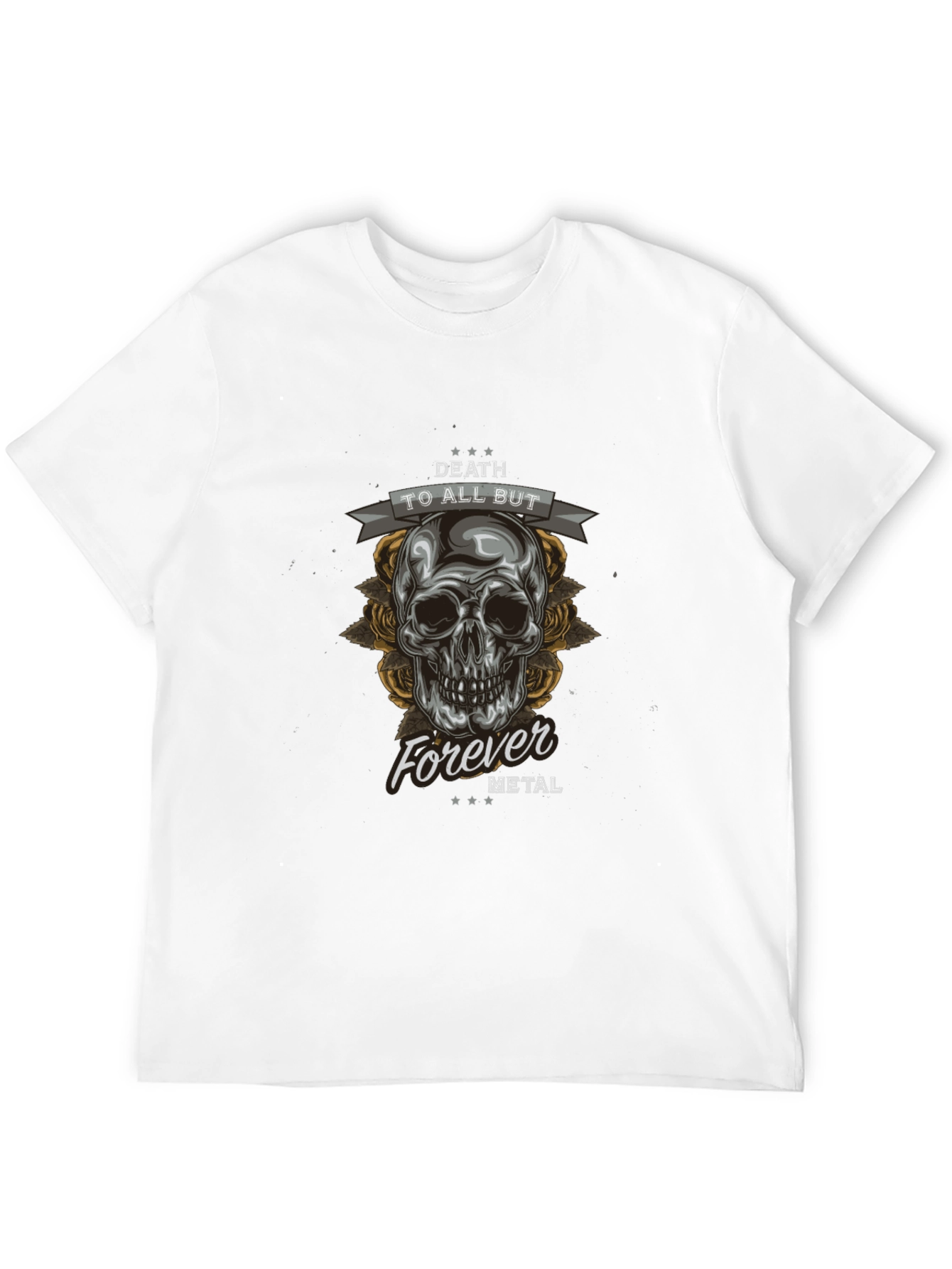 Death to All But Metal Skull Graphic Tee