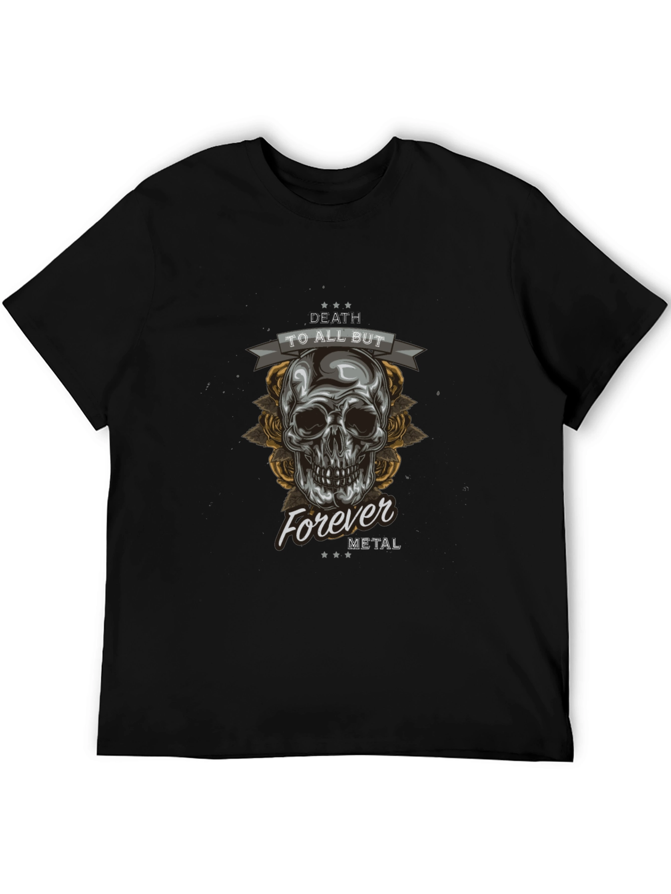 Death to All But Metal Skull Graphic Tee