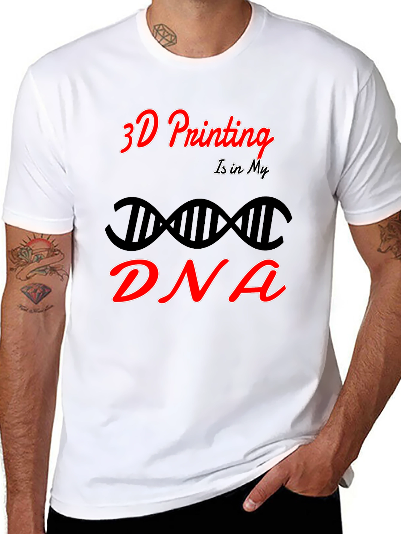 3D Printing is in My DNA Black T-Shirt