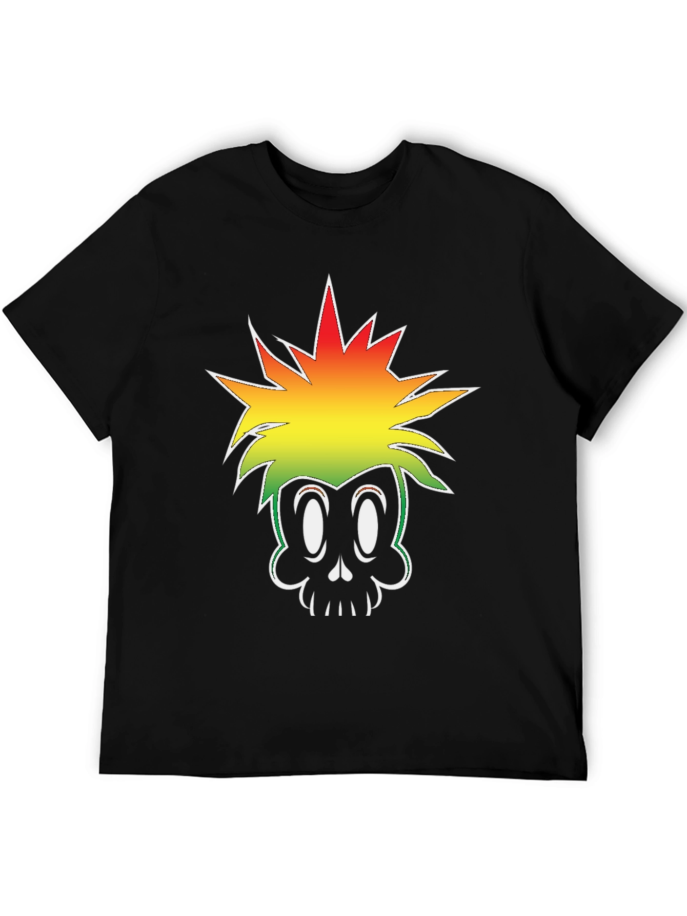 Skull Graphic Tee - Black Cotton T-Shirt