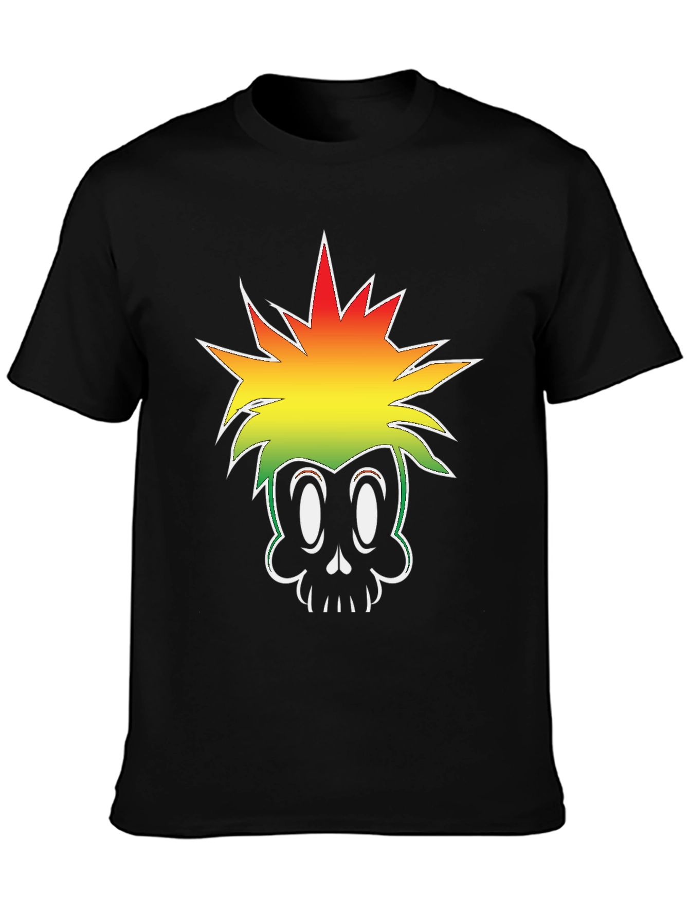 Skull Graphic Tee - Black Cotton T-Shirt