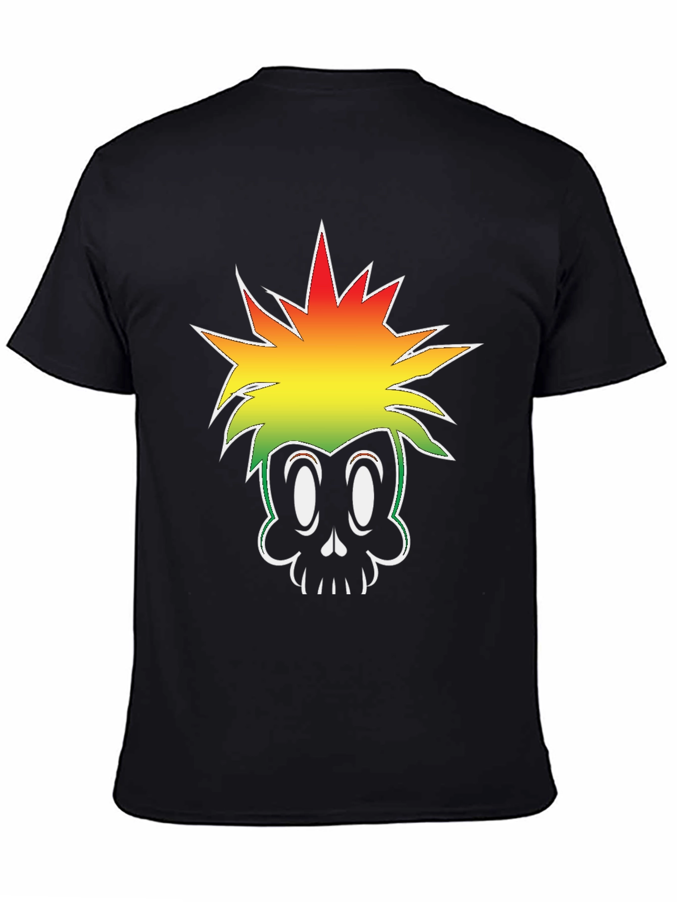 Skull Graphic Tee - Black Cotton T-Shirt
