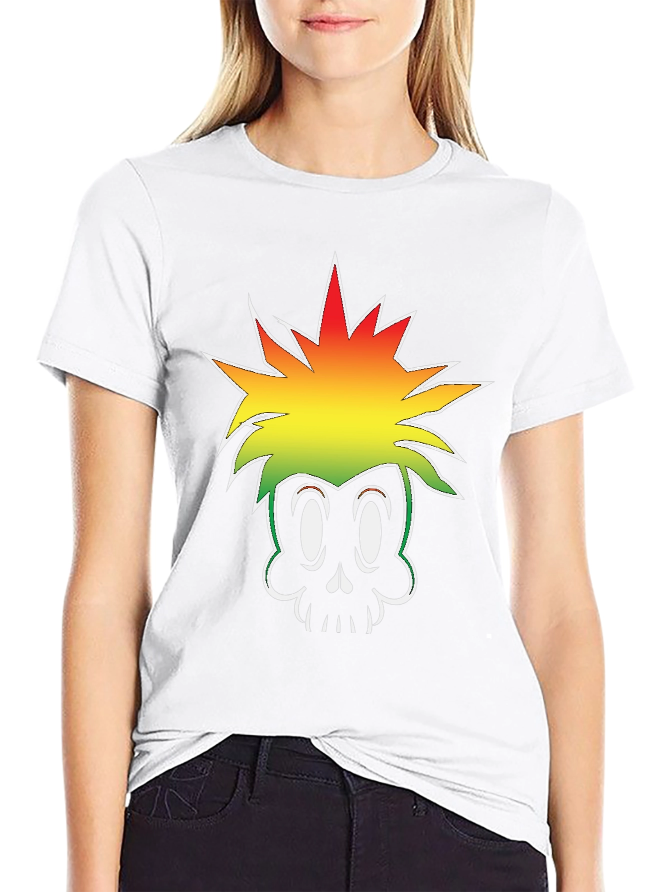 Skull Graphic Tee - Black Cotton T-Shirt