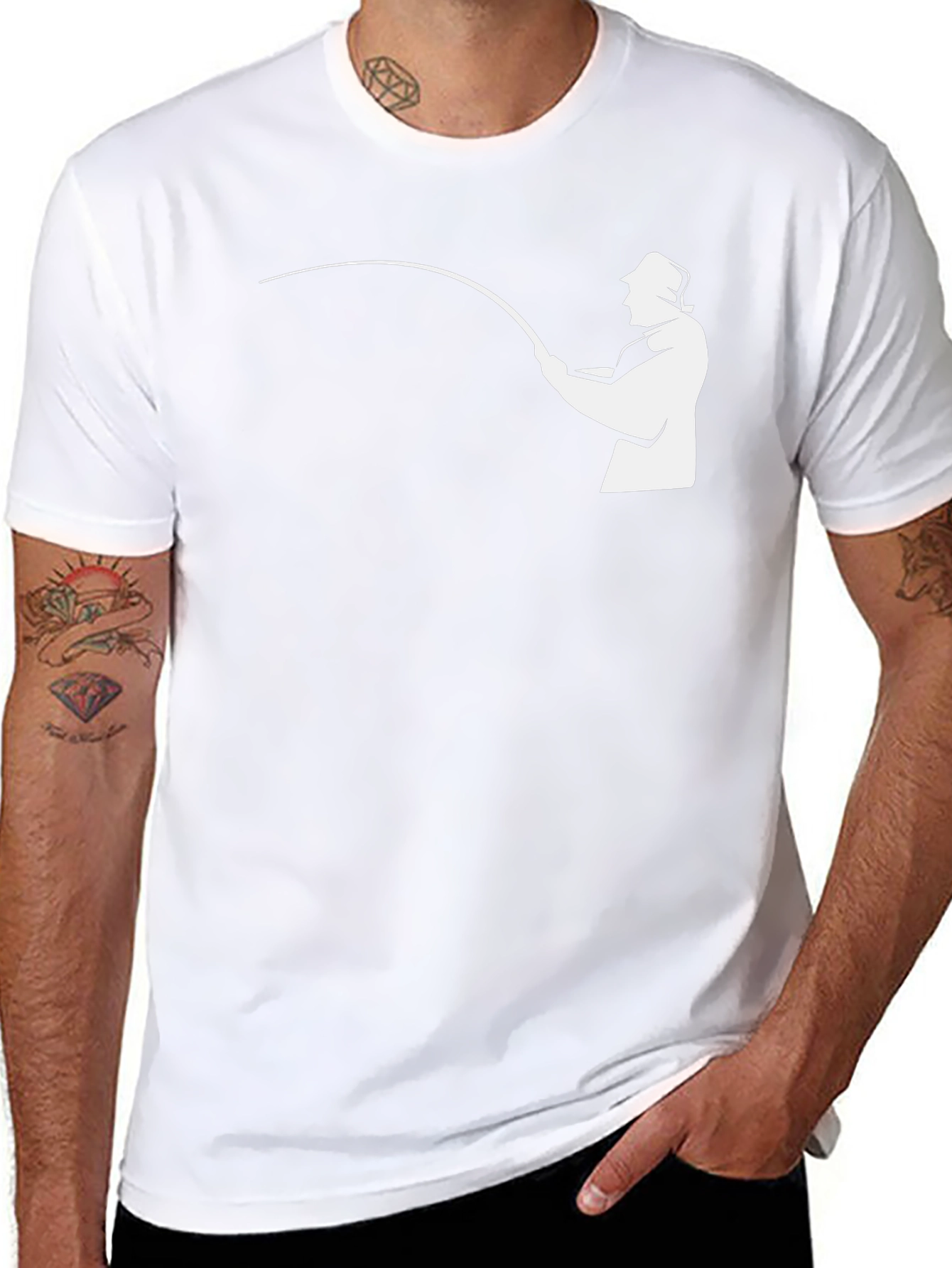 Fishing T-Shirt - Silhouette Angler Tee