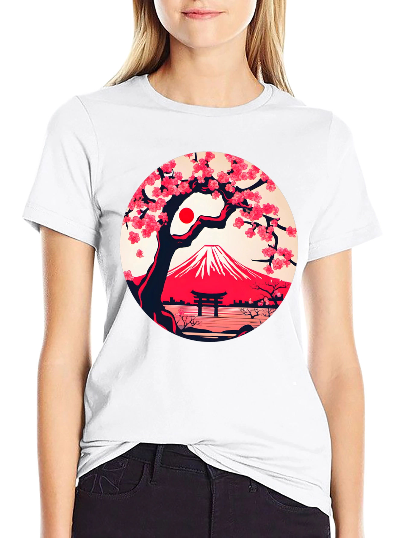 Sakura Mount Fuji Graphic Tee
