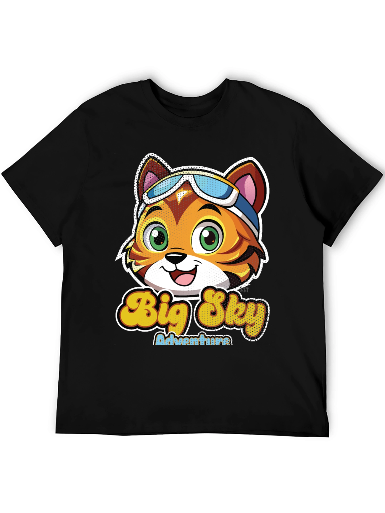 Big Sky Adventures Cartoon Cat T-Shirt