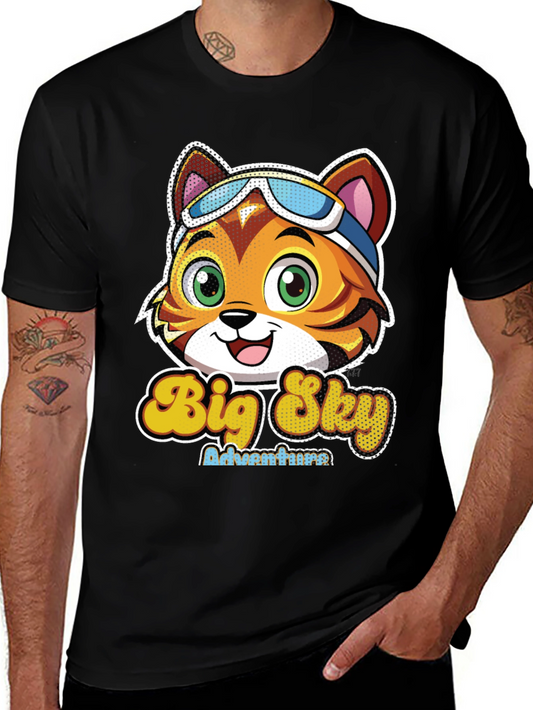 Big Sky Adventures Cartoon Cat T-Shirt