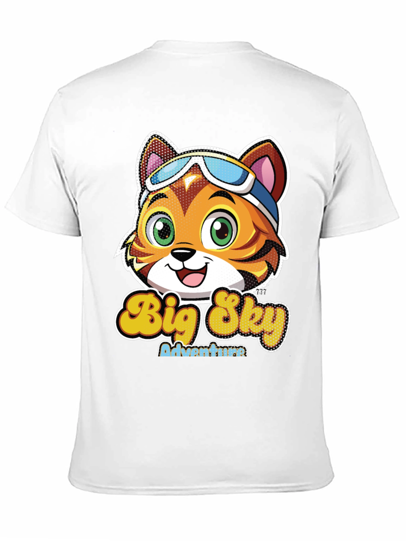 Big Sky Adventures Cartoon Cat T-Shirt