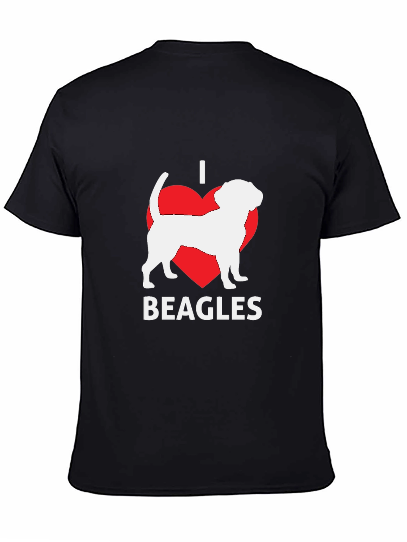 I Love Beagles T-Shirt - Black