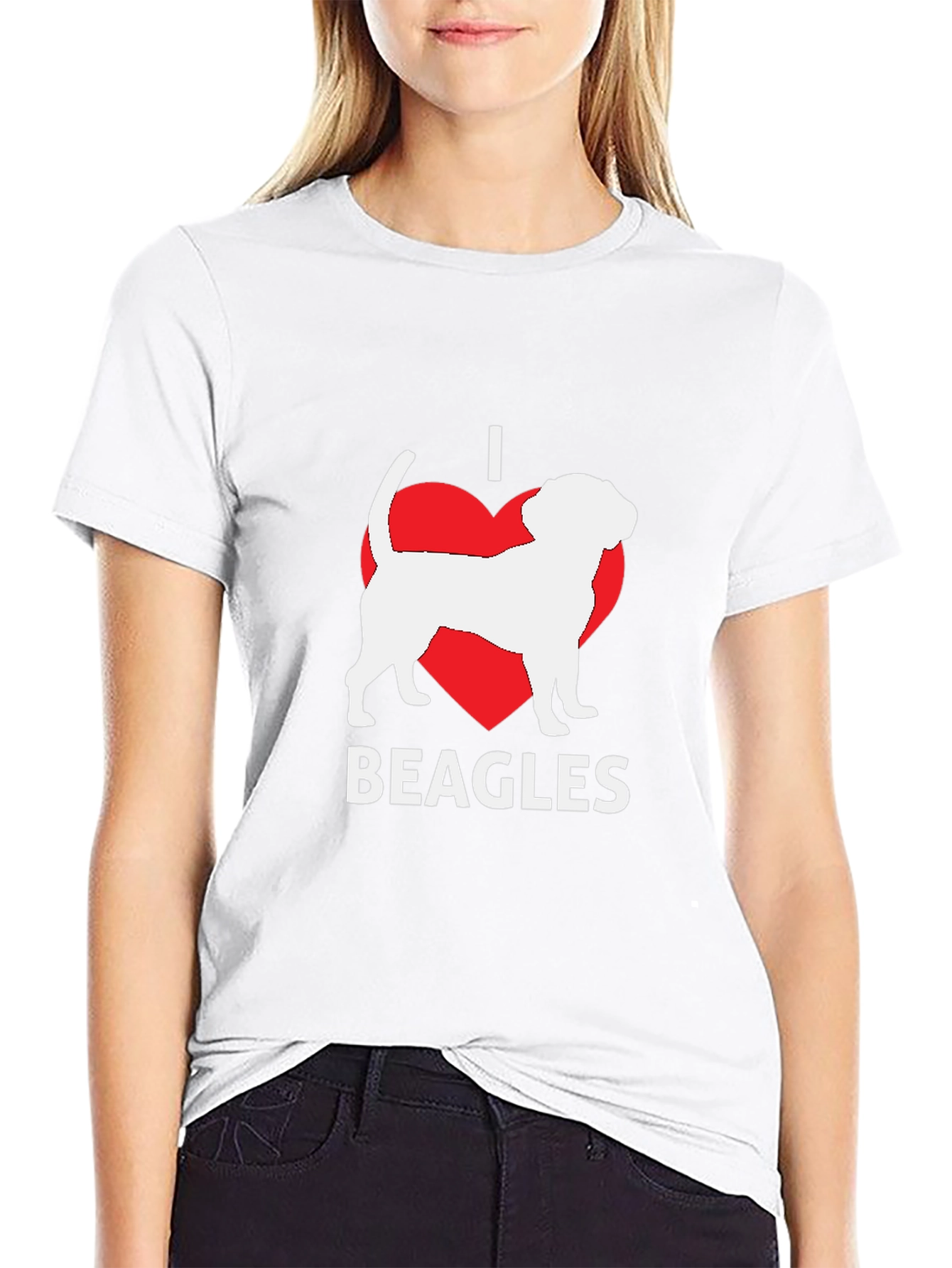 I Love Beagles T-Shirt - Black