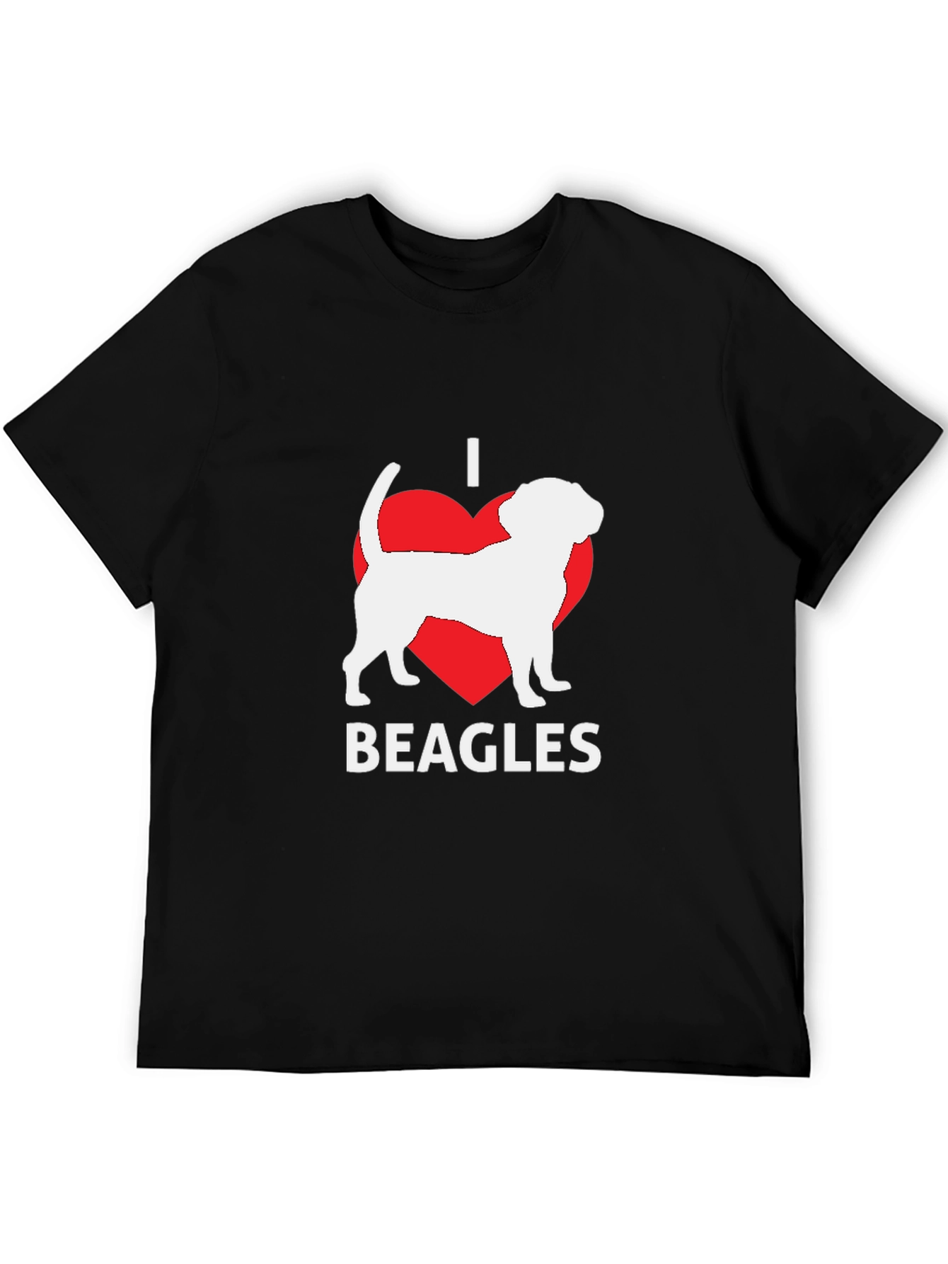 I Love Beagles T-Shirt - Black