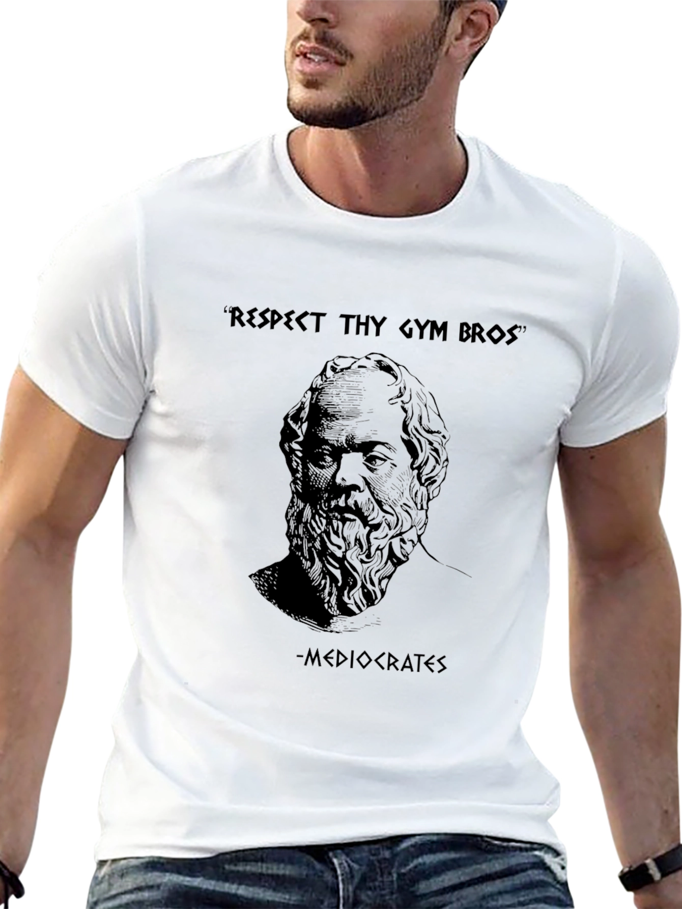 Respect Thy Gym Bros T-Shirt - Mediocrates Philosopher