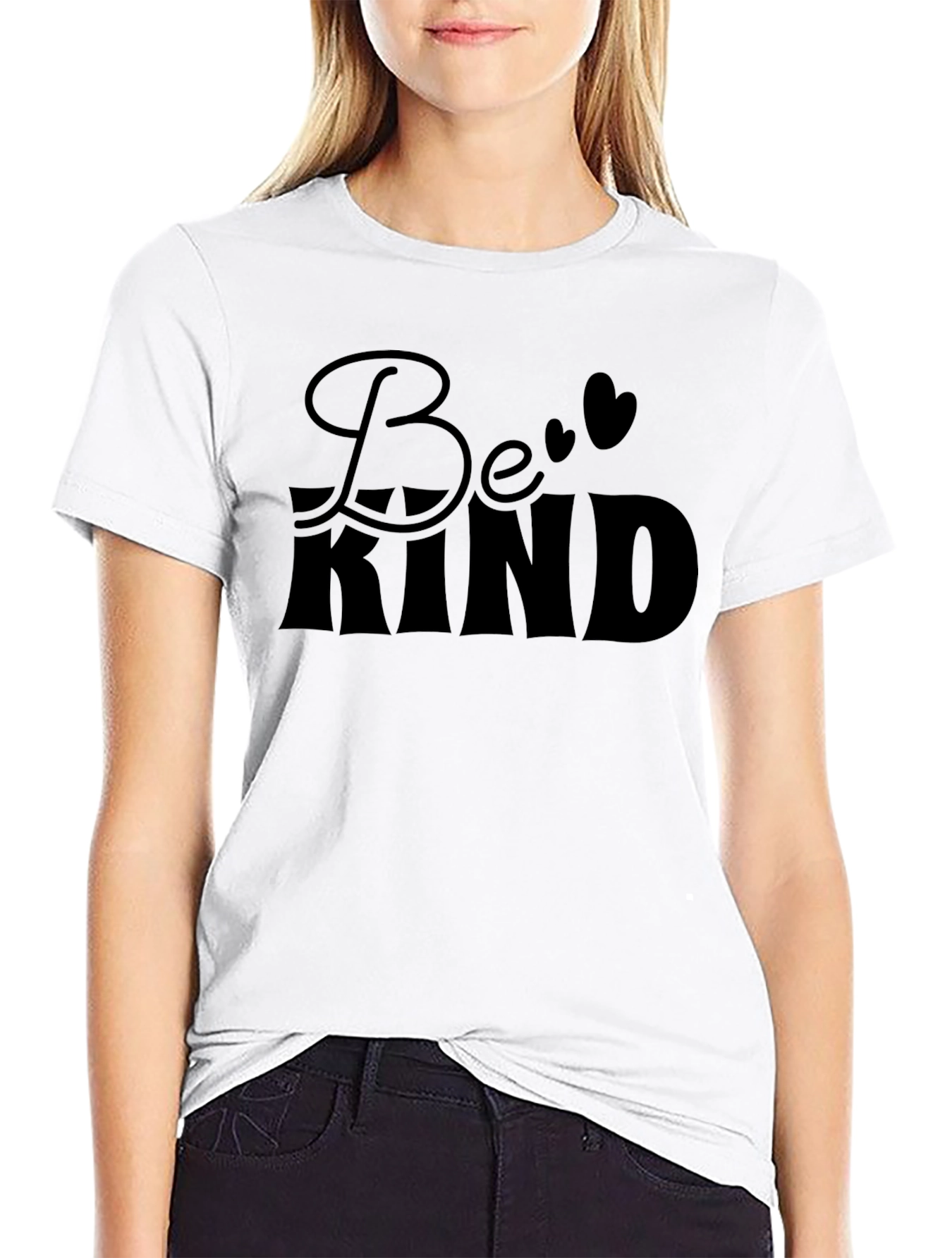 Be Kind Graphic Print Black T-Shirt