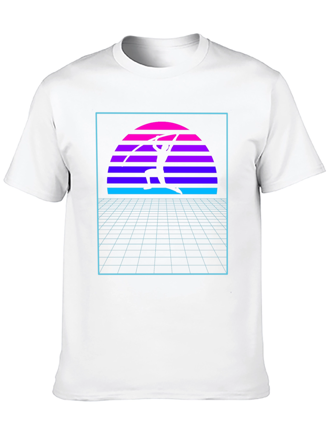 Retro Sunset Martial Arts Black T-Shirt