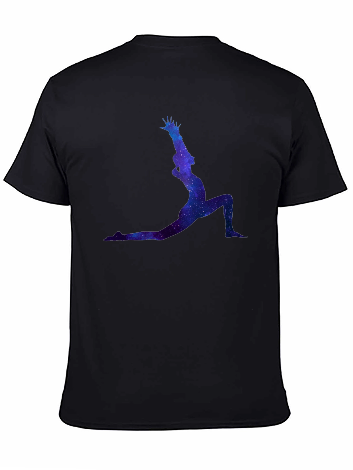 Cosmic Yoga Pose Black T-Shirt