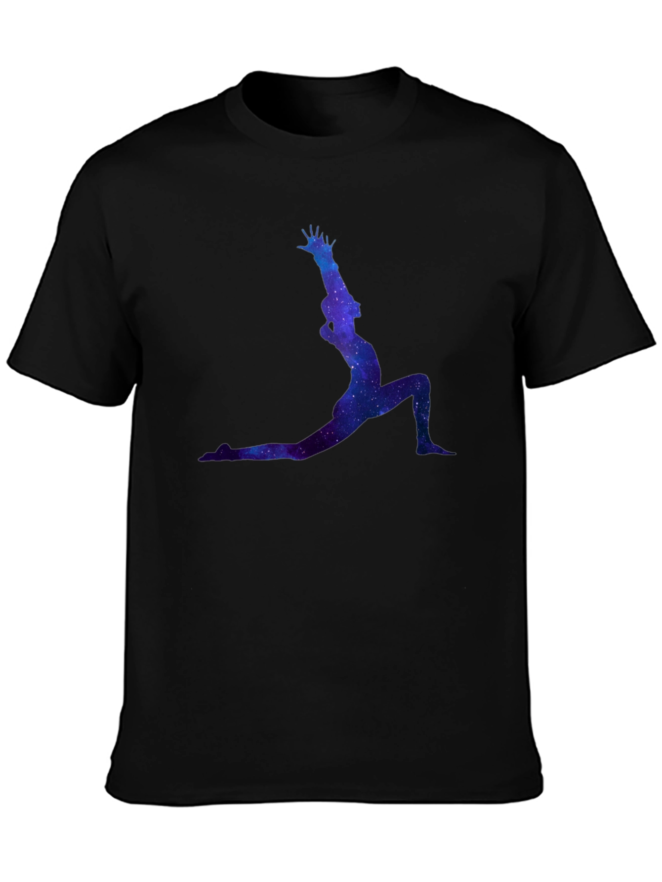 Cosmic Yoga Pose Black T-Shirt