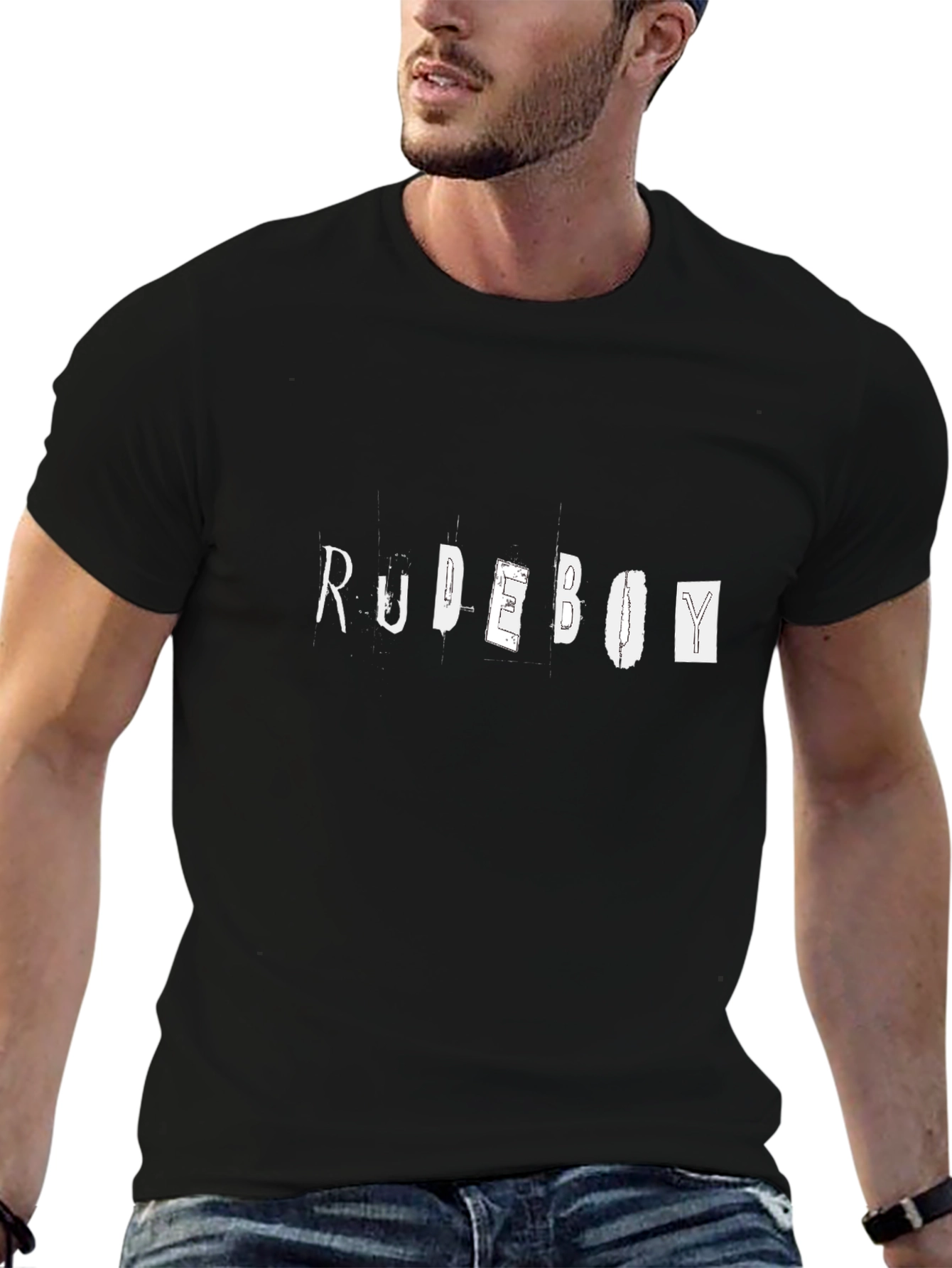 RUDEBOY Graphic Print Black T-Shirt