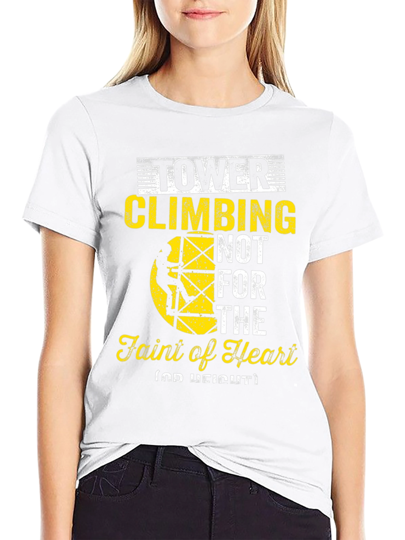 Tower Climbing Faint of Heart Graphic Tee