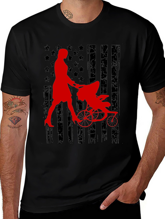 Patriotic Mom Jogger Graphic Tee
