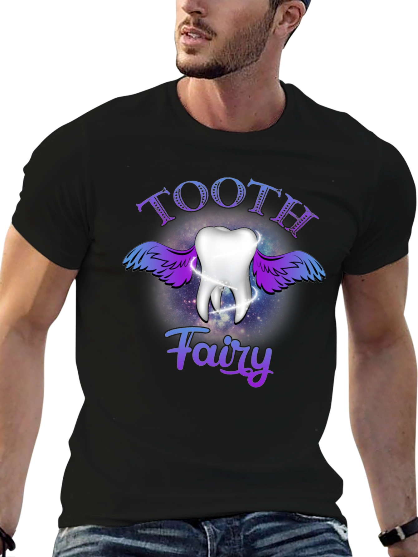 Tooth Fairy Graphic T-Shirt - Black