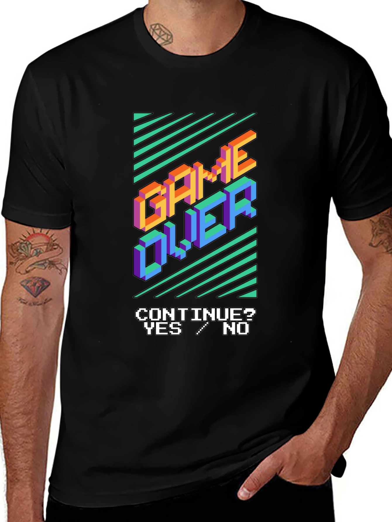 Game Over Graphic Tee - Retro Gamer Style