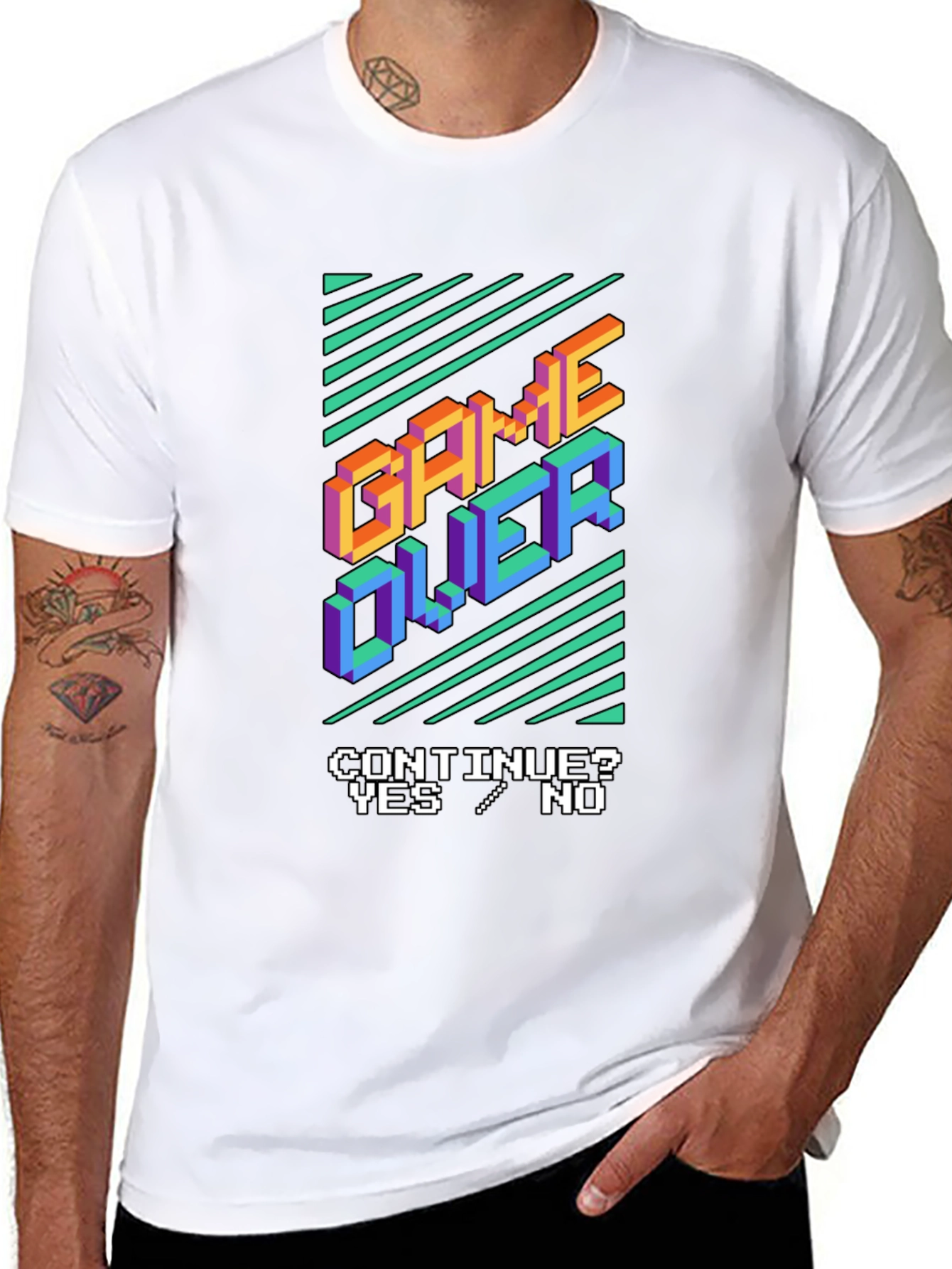 Game Over Graphic Tee - Retro Gamer Style