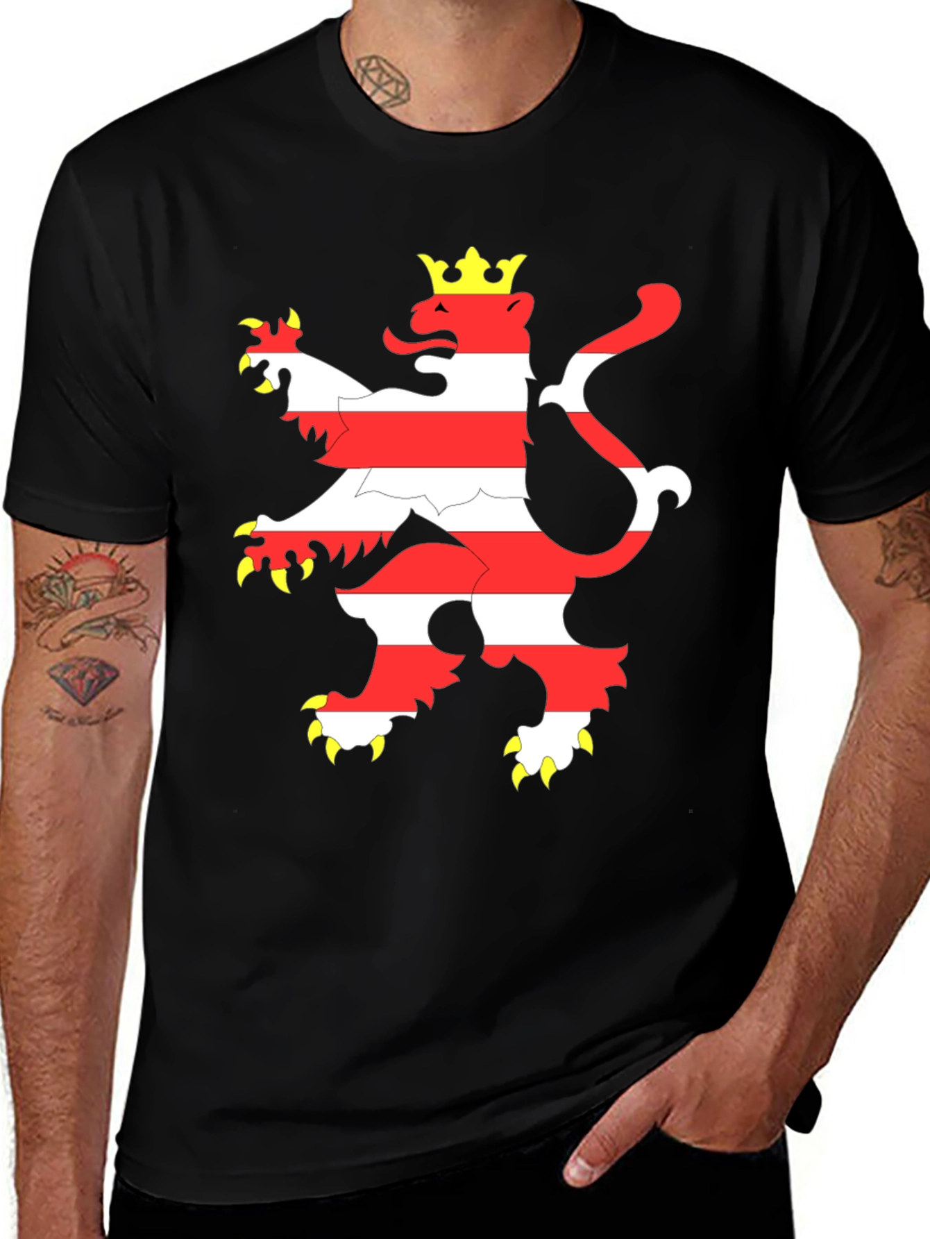 Luxembourg Lion Crest Graphic T-Shirt