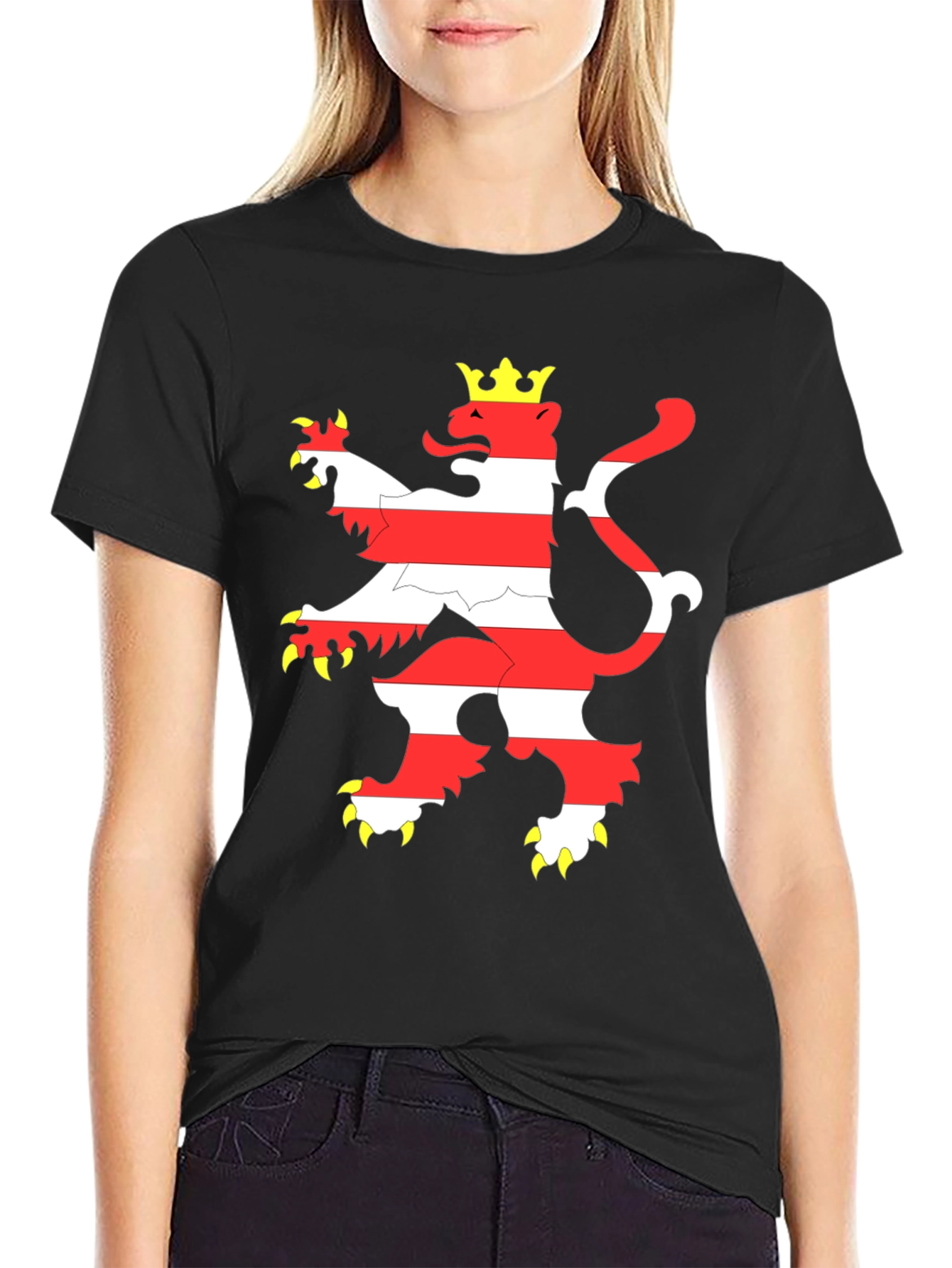 Luxembourg Lion Crest Graphic T-Shirt