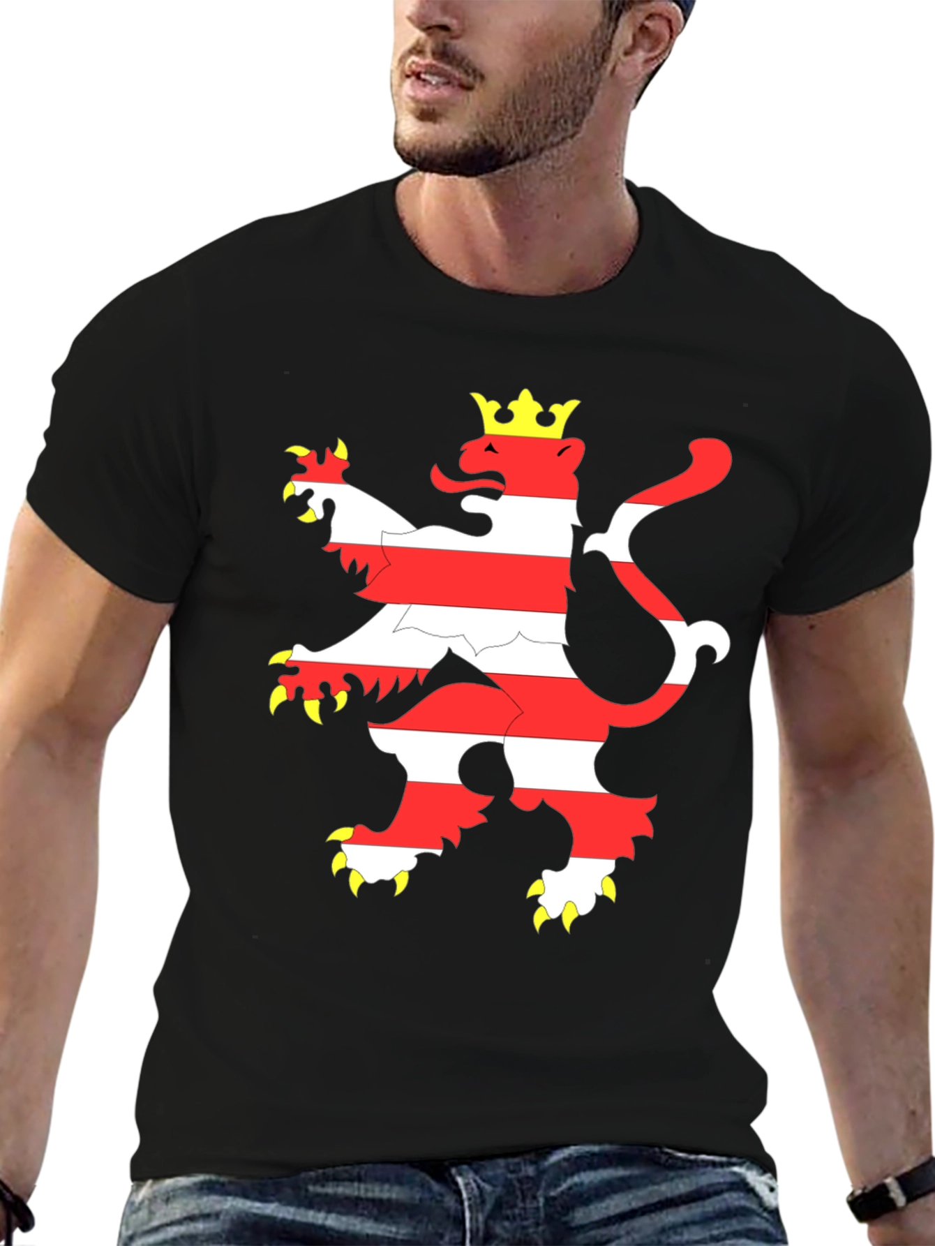 Luxembourg Lion Crest Graphic T-Shirt