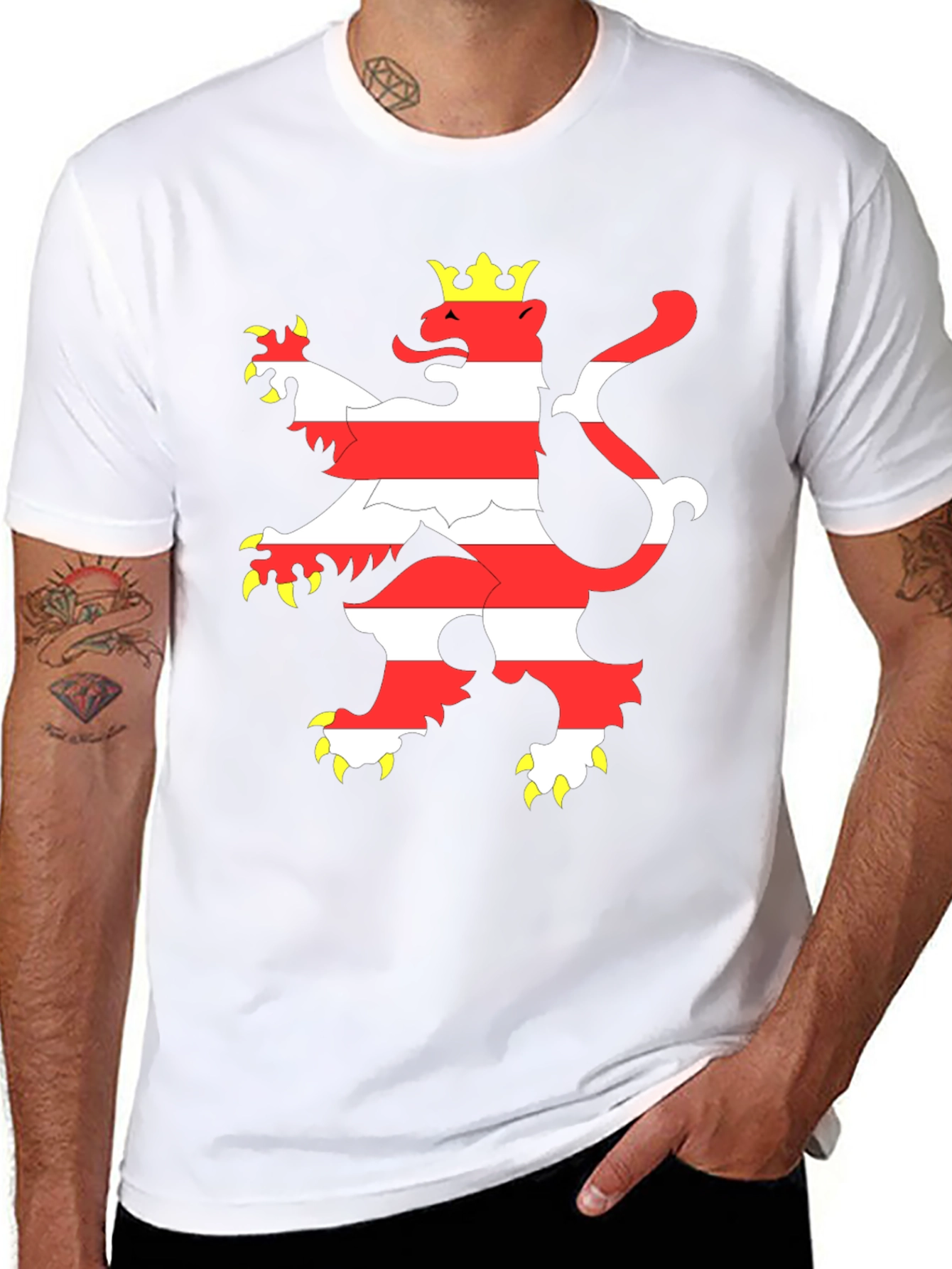 Luxembourg Lion Crest Graphic T-Shirt
