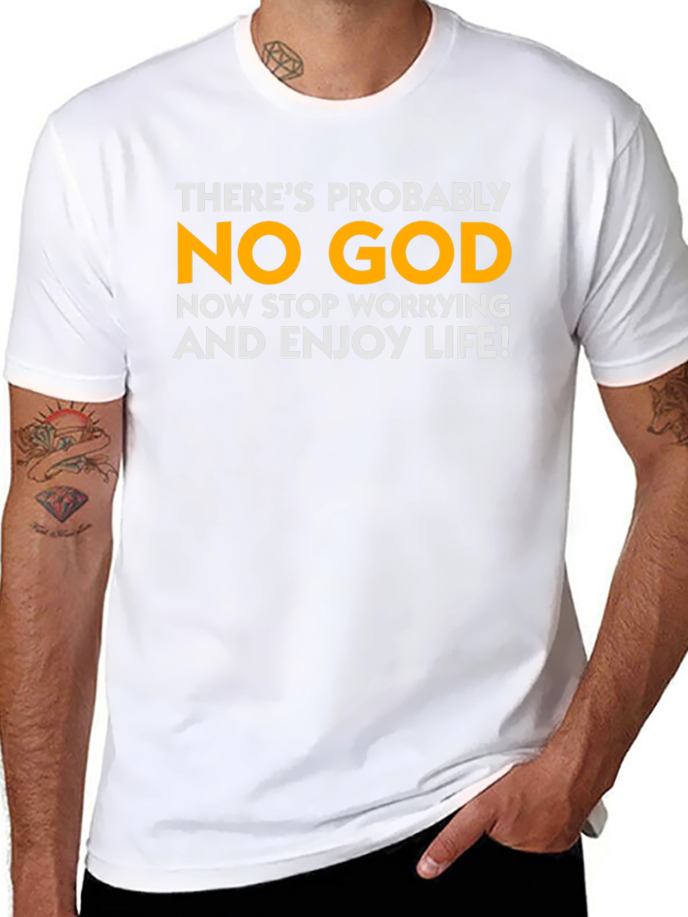 Atheist Humor T-Shirt - Theres Probably No God