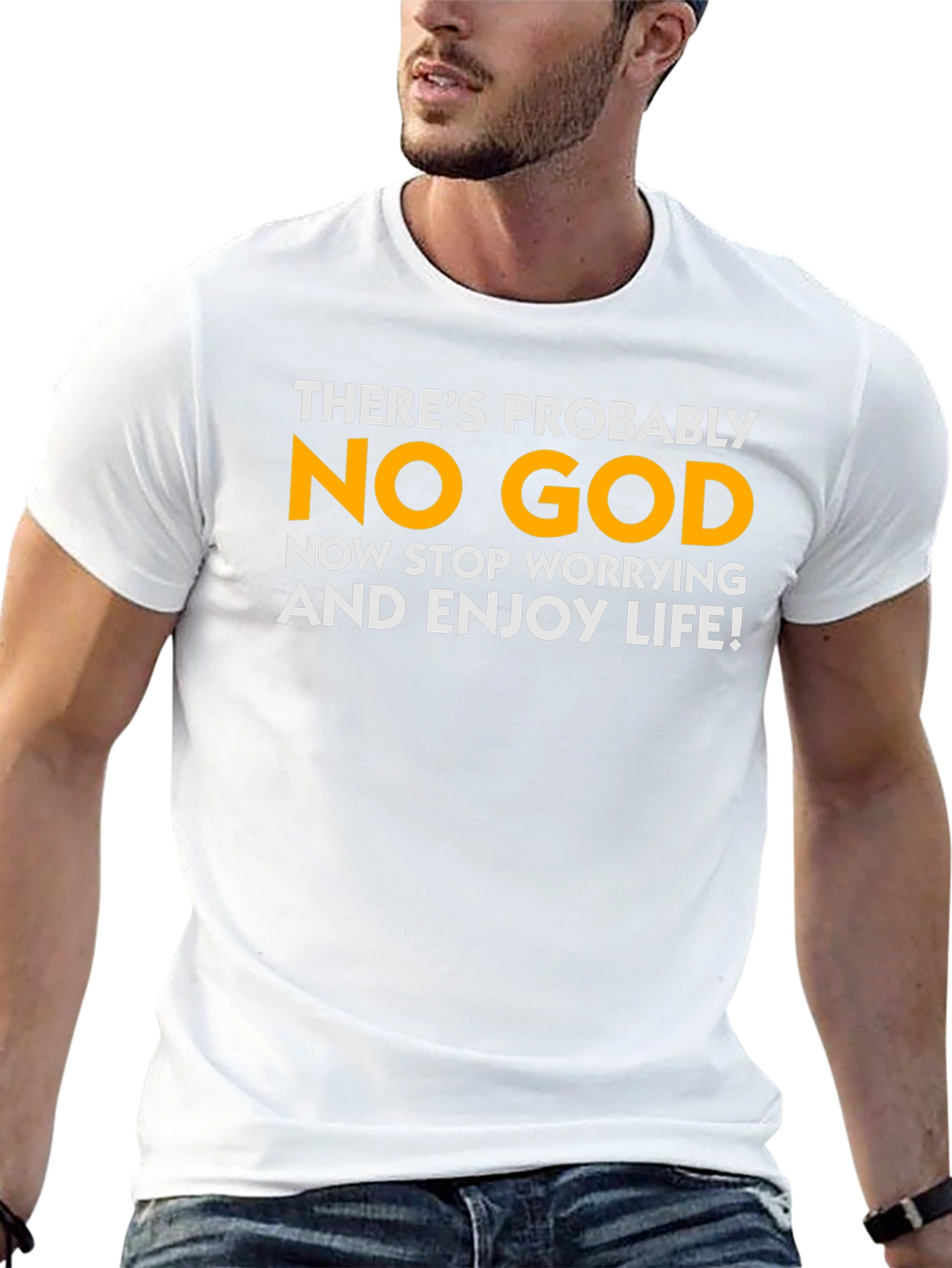Atheist Humor T-Shirt - Theres Probably No God