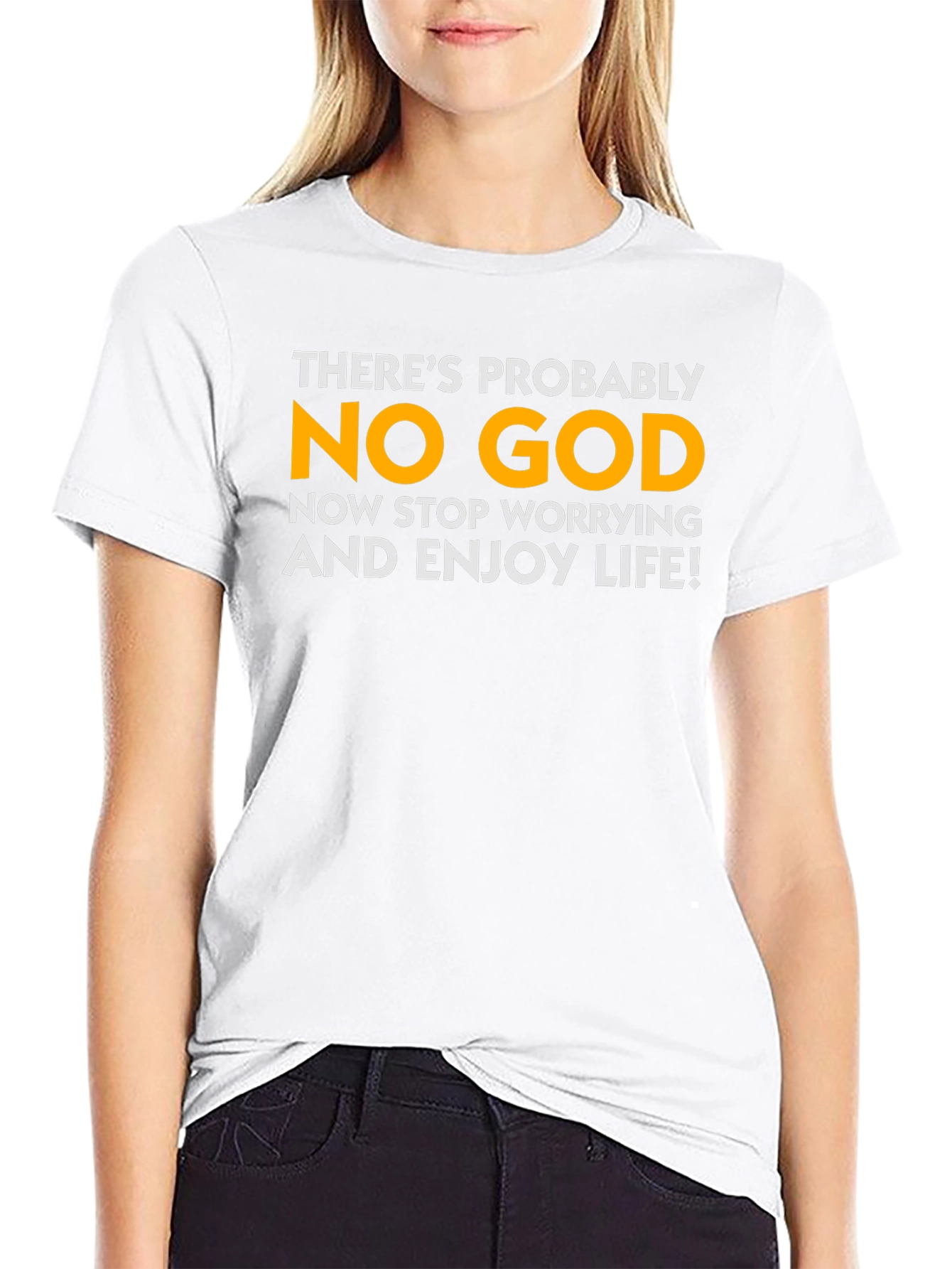 Atheist Humor T-Shirt - Theres Probably No God