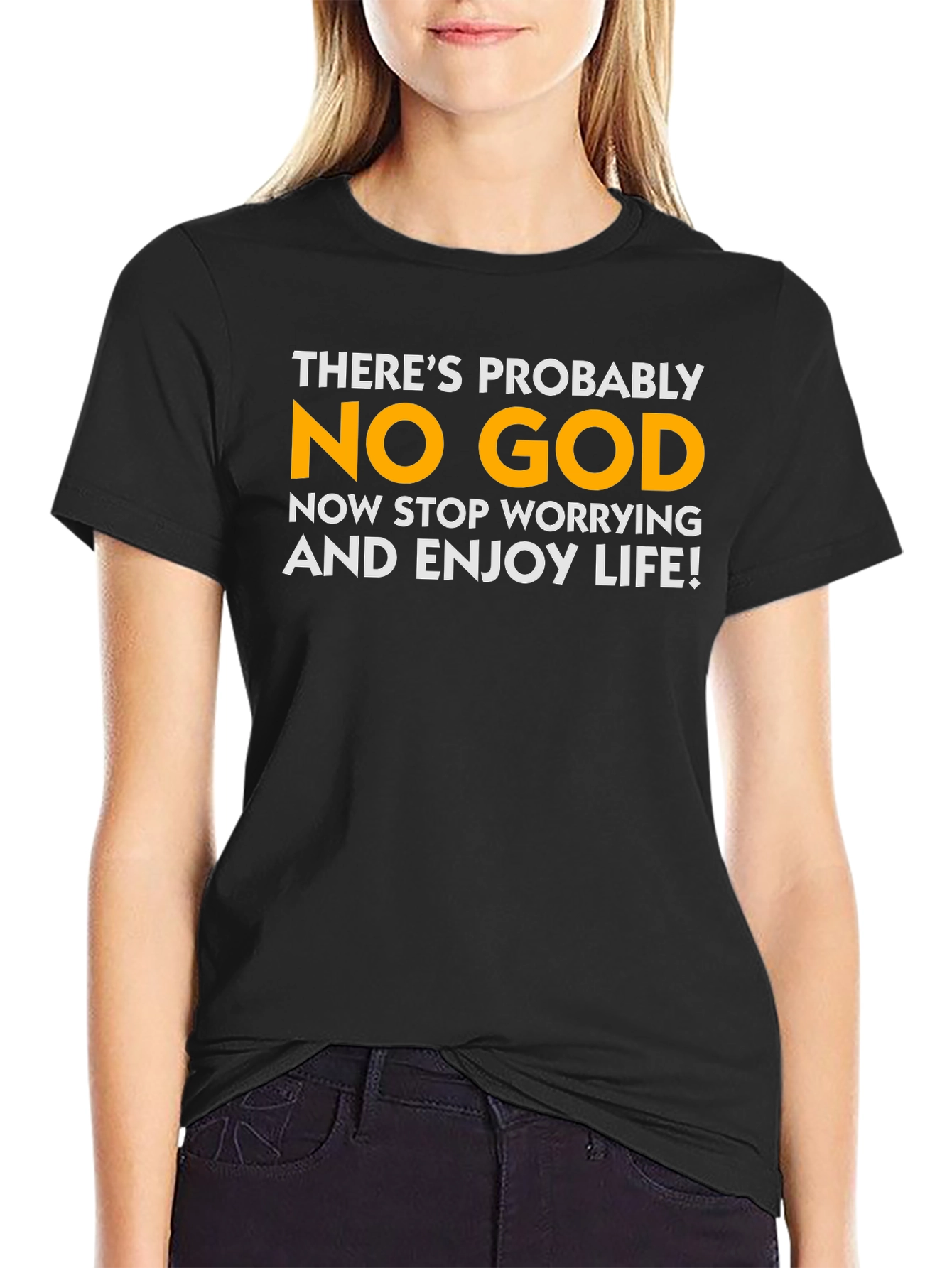 Atheist Humor T-Shirt - Theres Probably No God