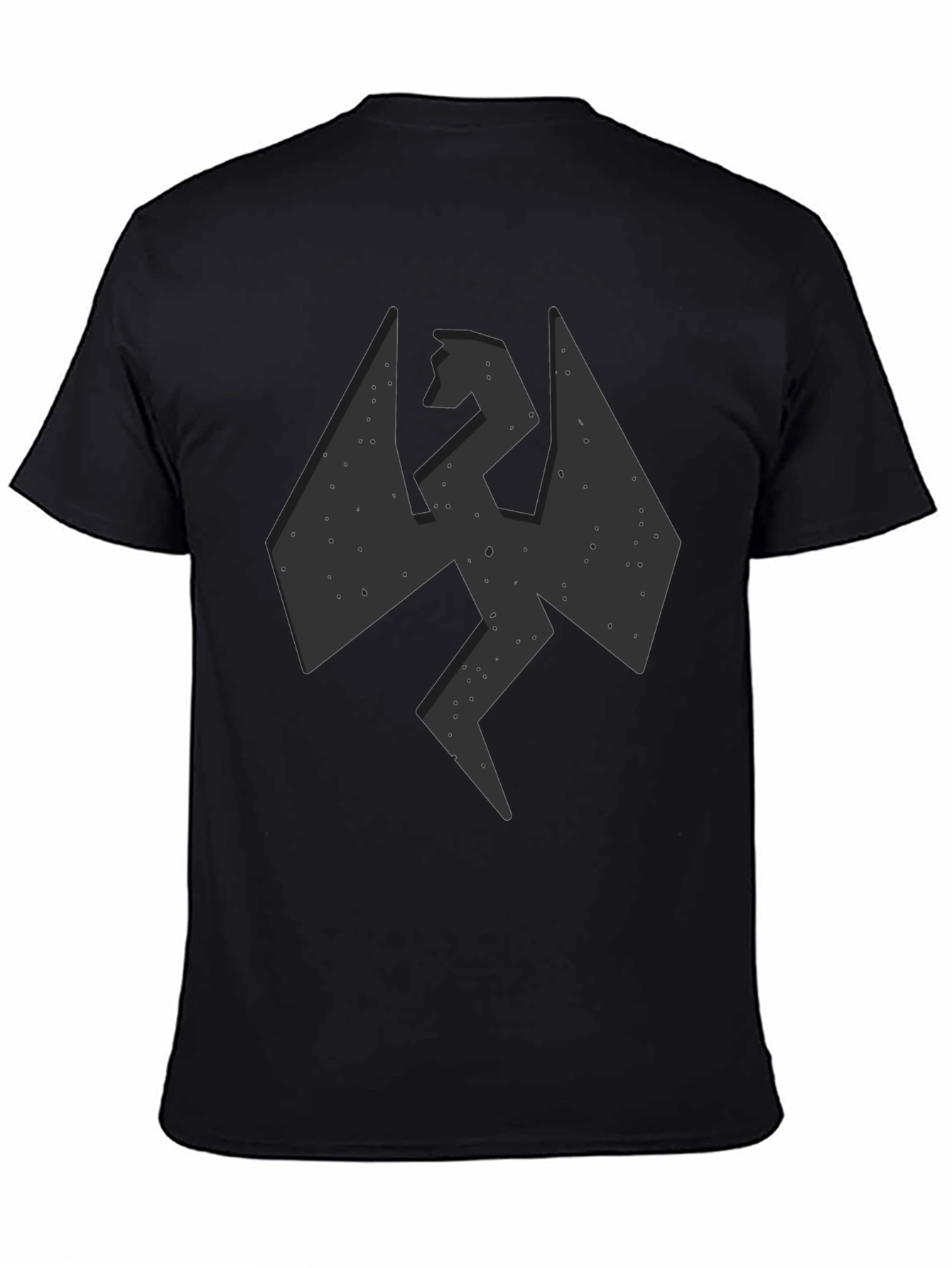 Mens Black Graphic Tee - Dragon Design