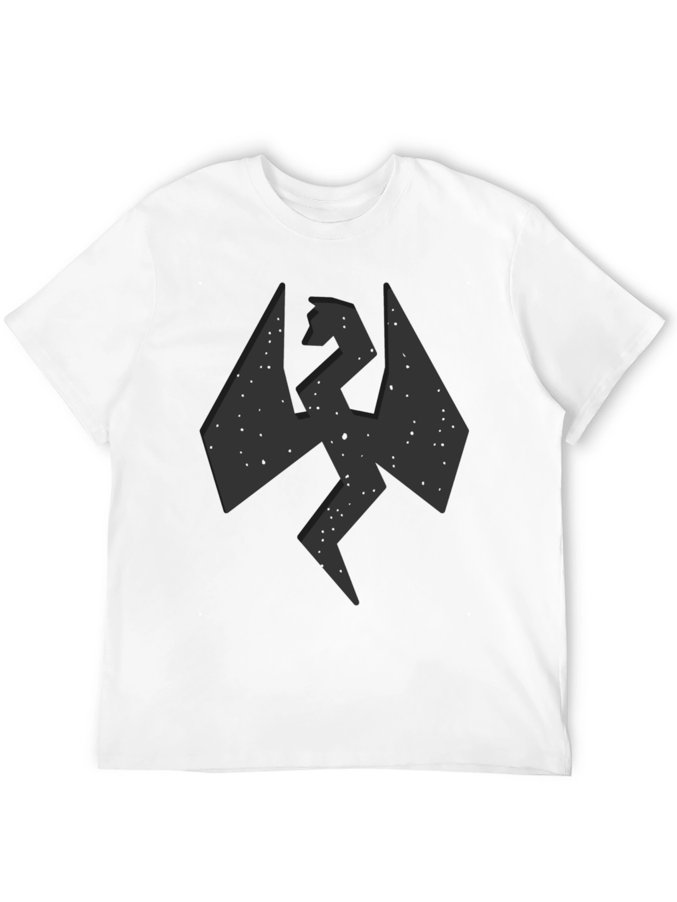 Mens Black Graphic Tee - Dragon Design