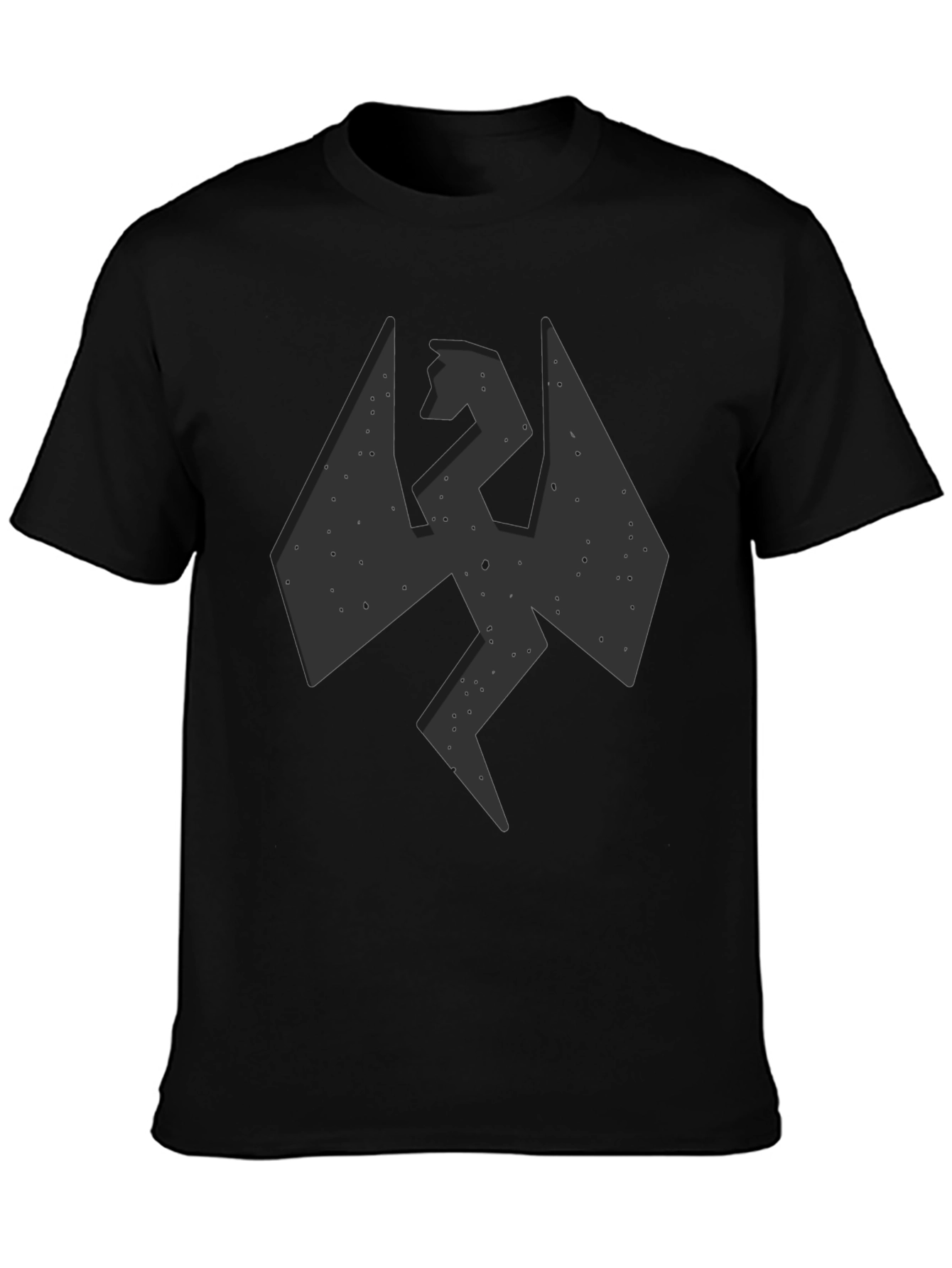 Mens Black Graphic Tee - Dragon Design