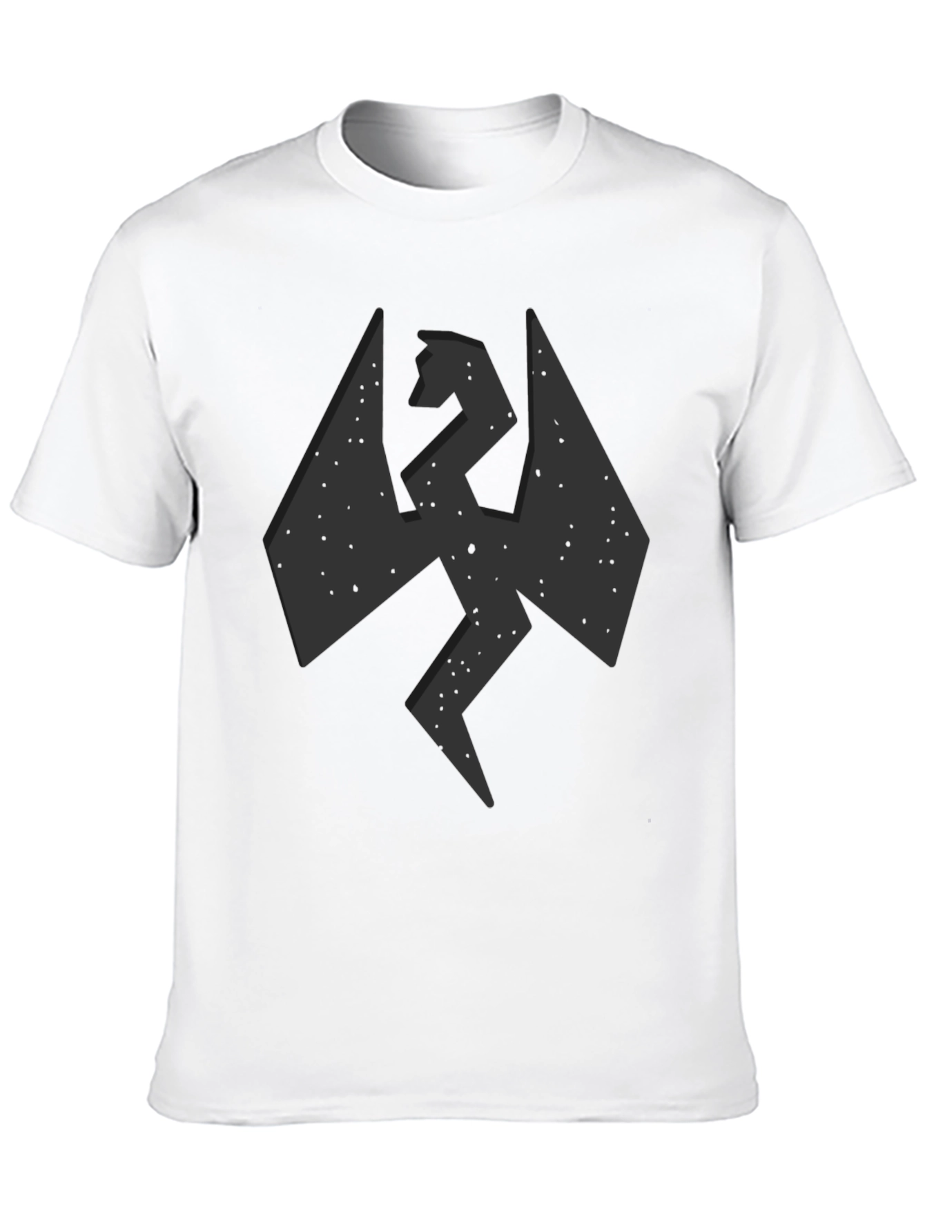 Mens Black Graphic Tee - Dragon Design