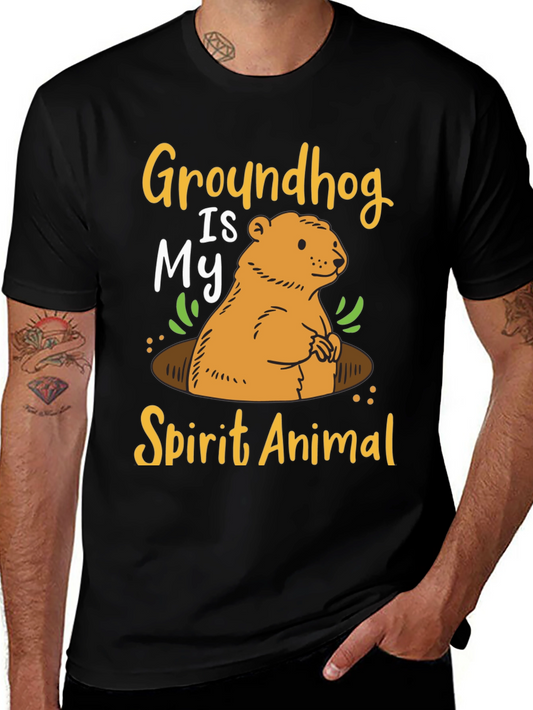 Groundhog Spirit Animal Graphic T-Shirt