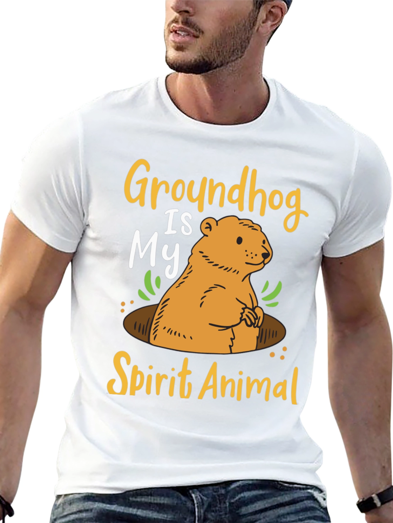 Groundhog Spirit Animal Graphic T-Shirt