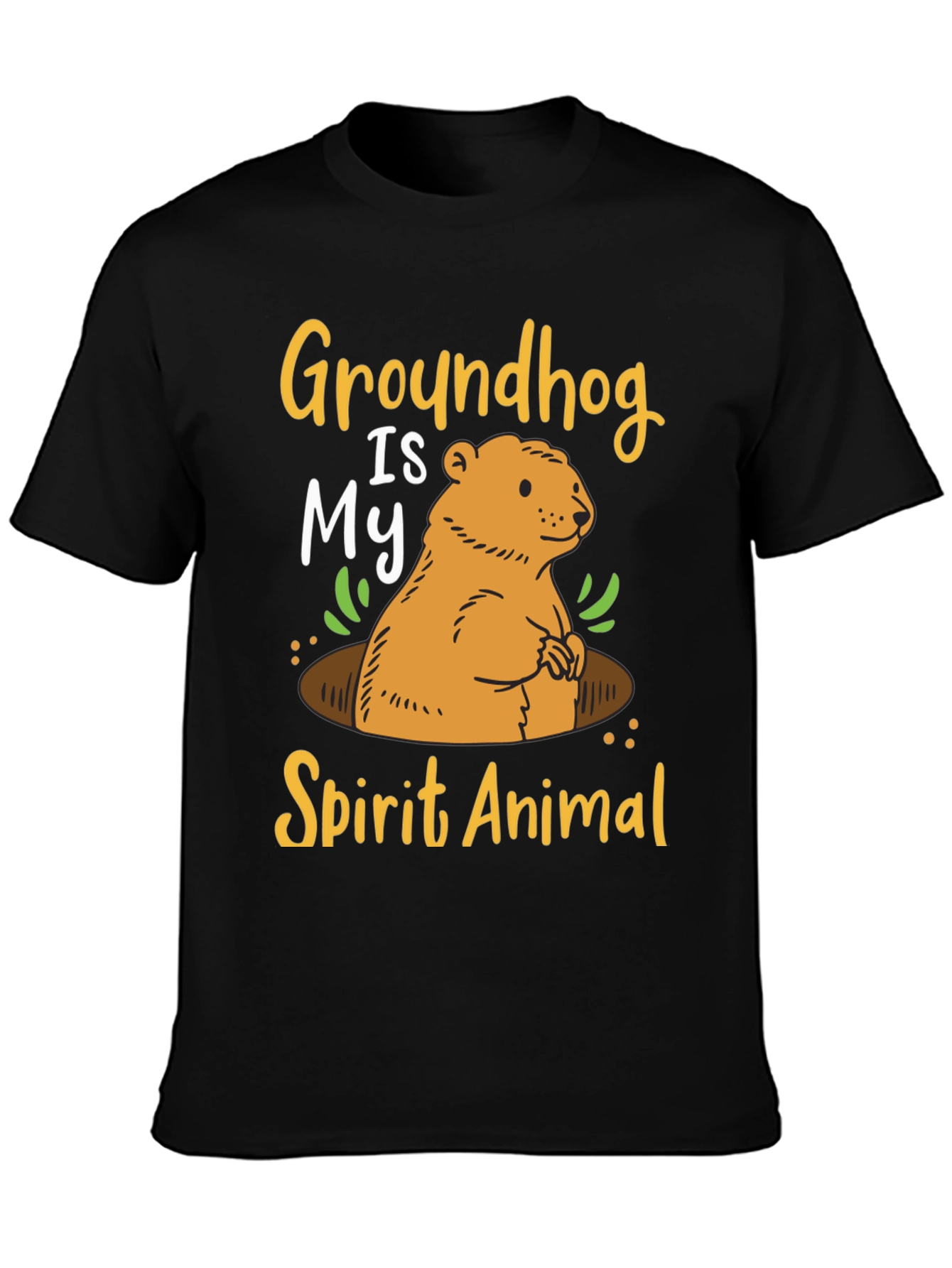 Groundhog Spirit Animal Graphic T-Shirt