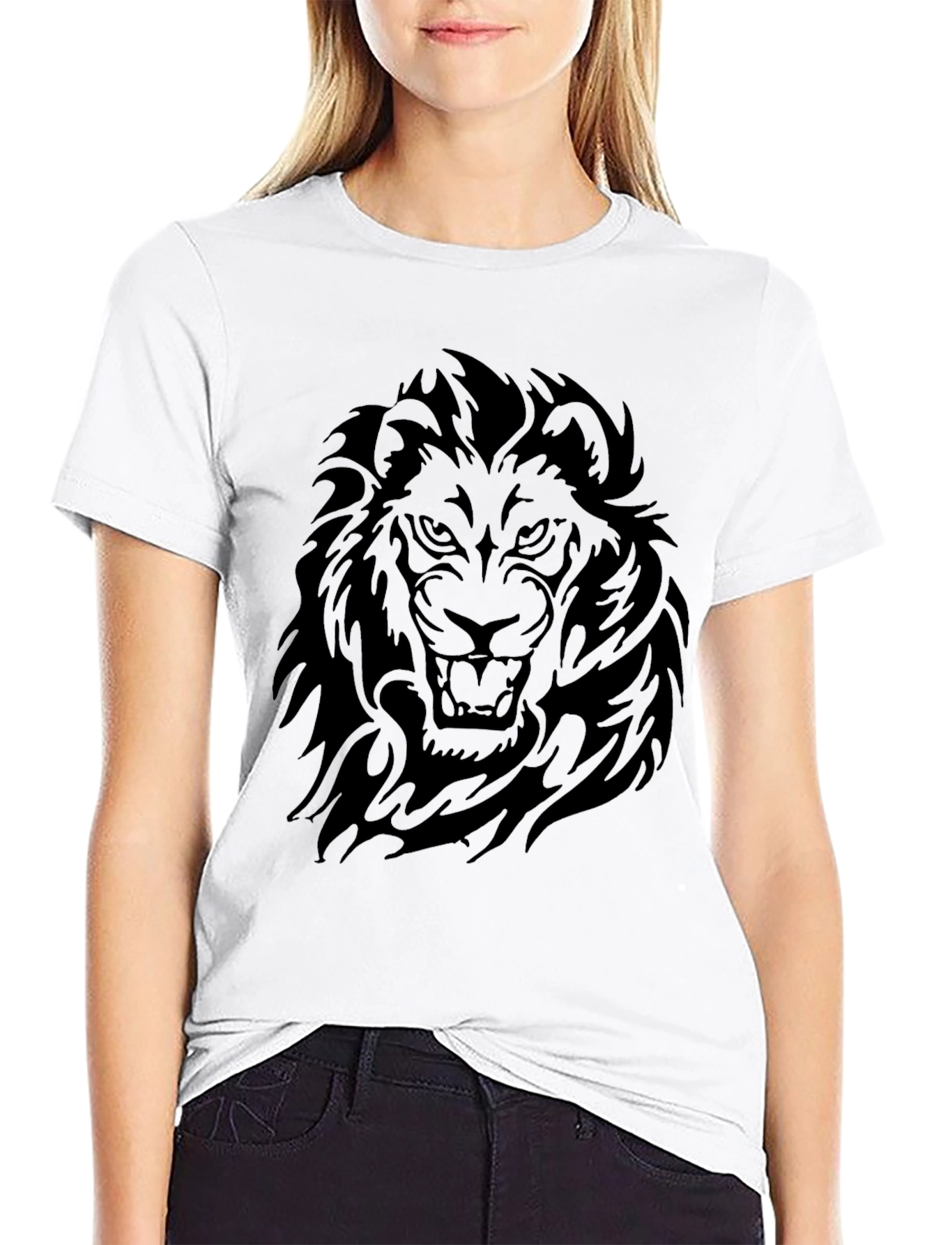 Lion Graphic Tee - Fierce Black T-Shirt