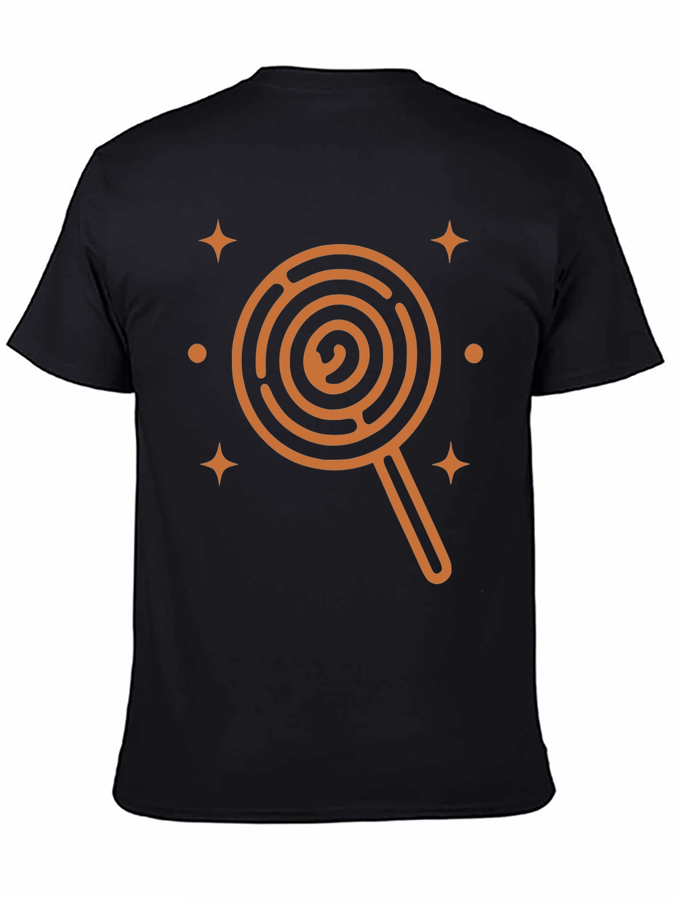 Lollipop Maze Graphic Tee - Unique Mens Black T-Shirt
